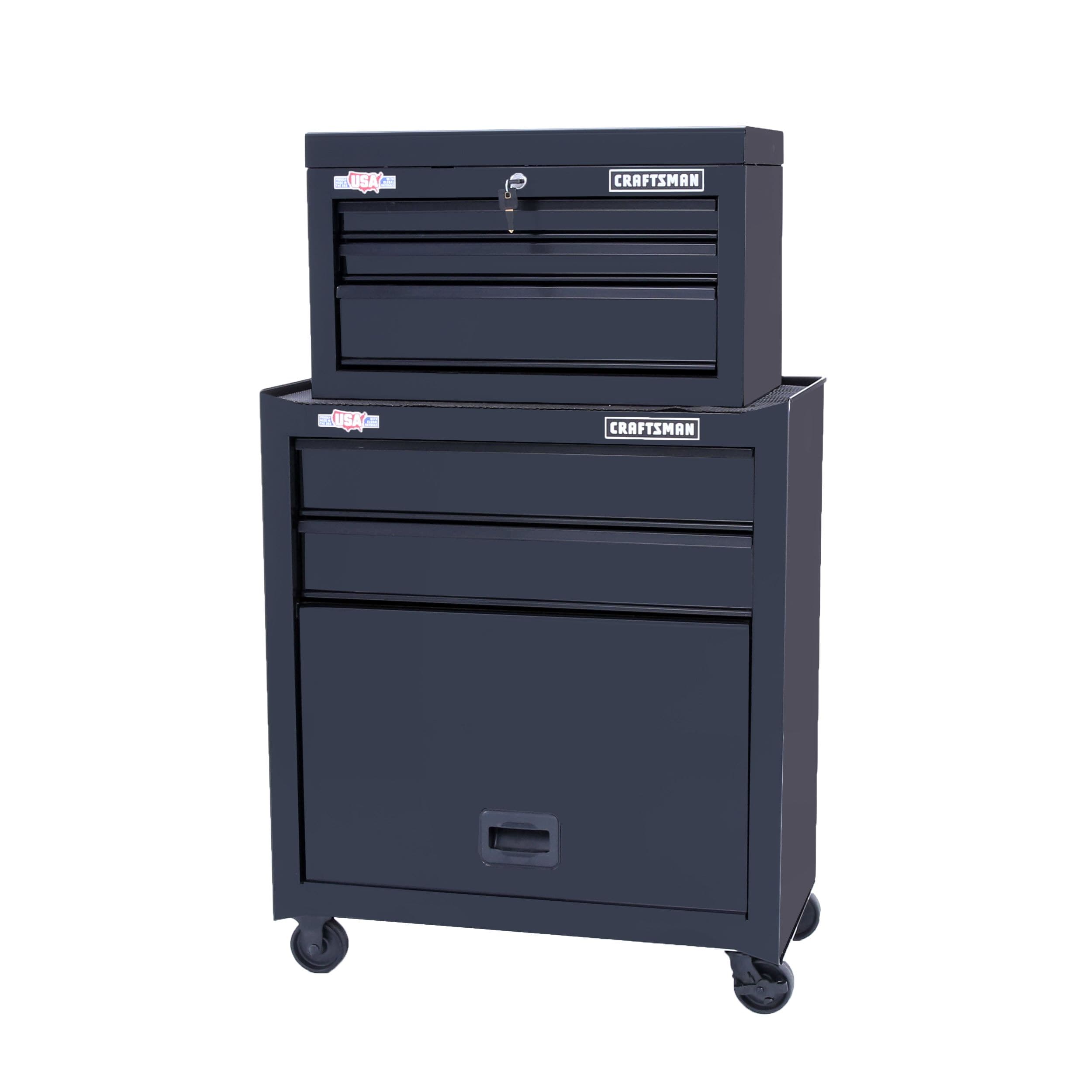 CRAFTSMAN 26-in W x 44-in H 5-Drawer Ball-Bearing Steel Tool Chest Combo 
