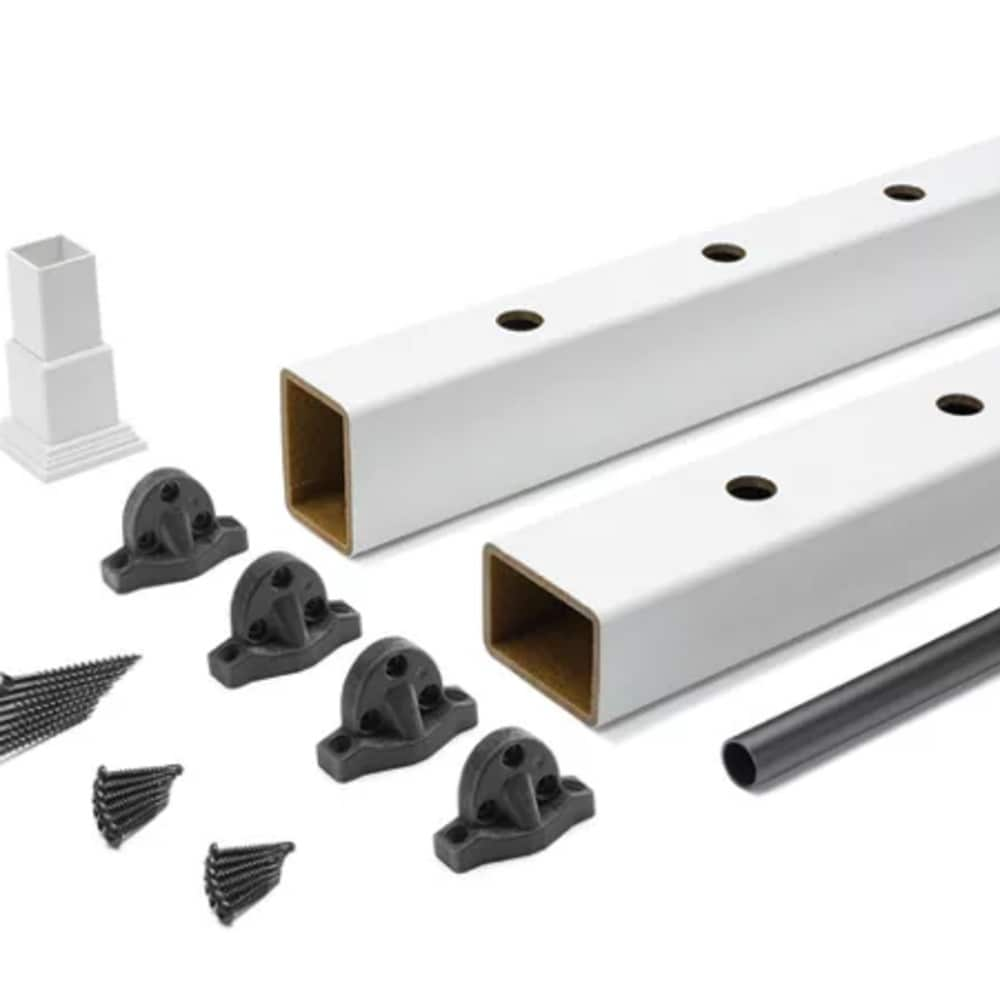 Trex Select 8-ft x 42-in Classic White Composite Deck Rail Kit in the ...