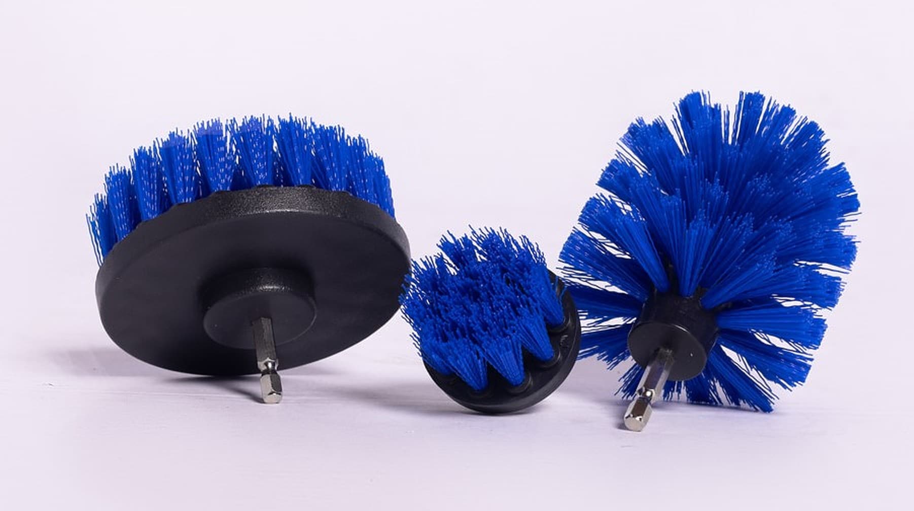3PCS/Set Electric Scrubber Brush Drill Brush Kit Plastic Round