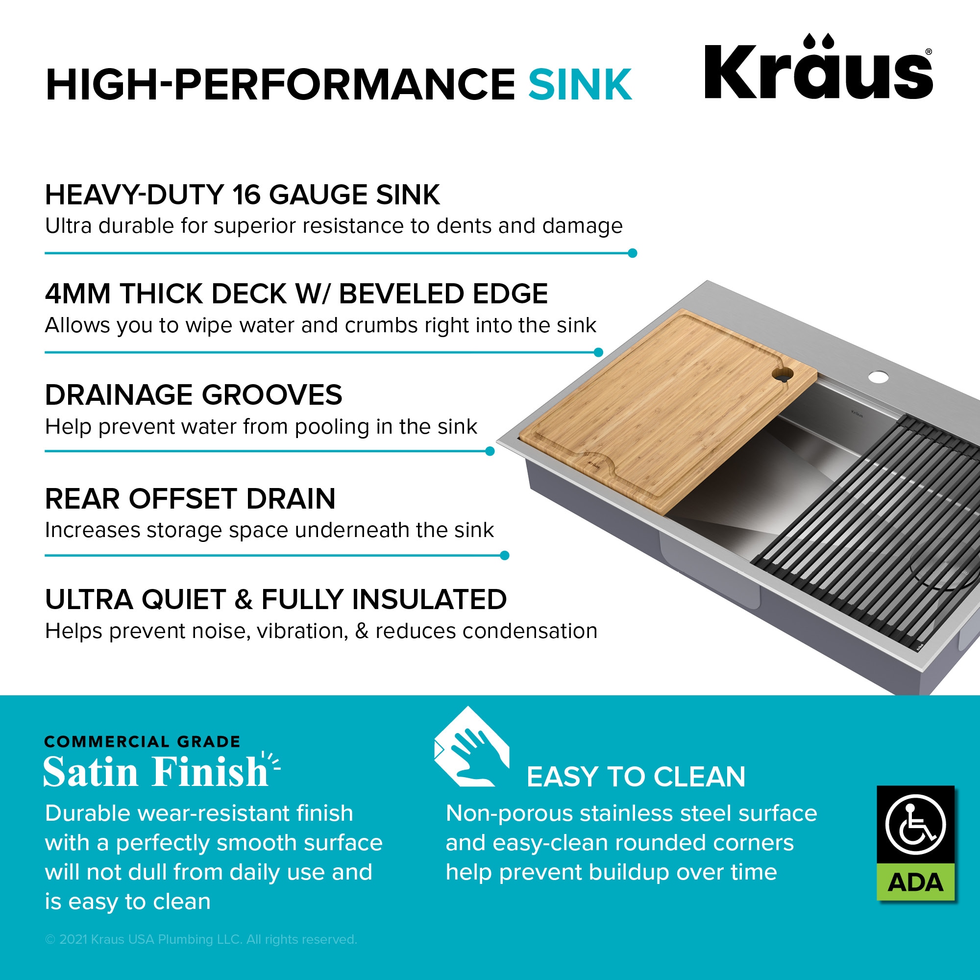 Kraus KWT310-33-5.5 Kitchen-Sinks - View #13