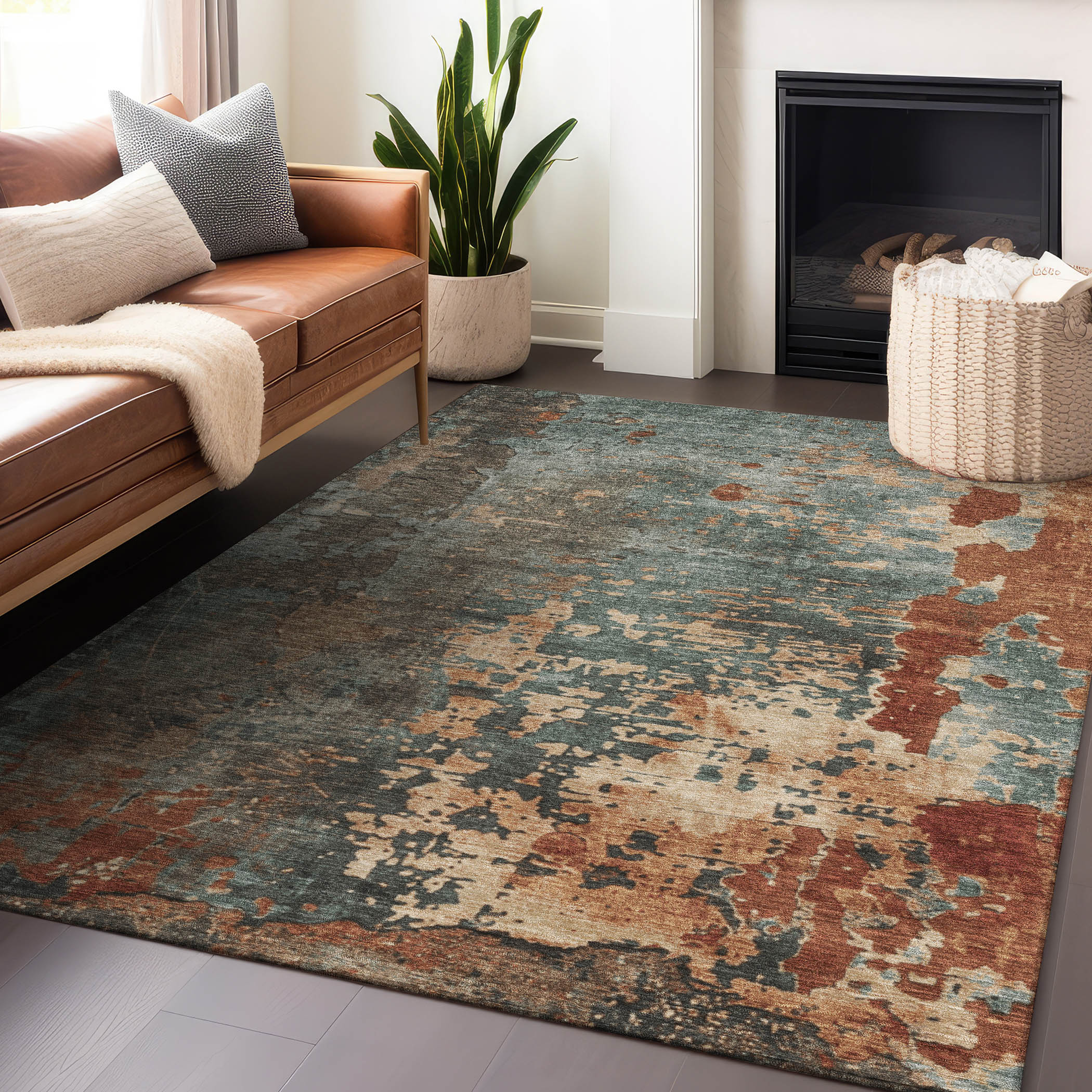 Addison Rugs ACN1702SF9X12 Chantille ACN1702SF 9 x 12 (ft) Loomed Seafoam Rectangular Indoor/Outdoor Machine washable Pet Friendly Area rug