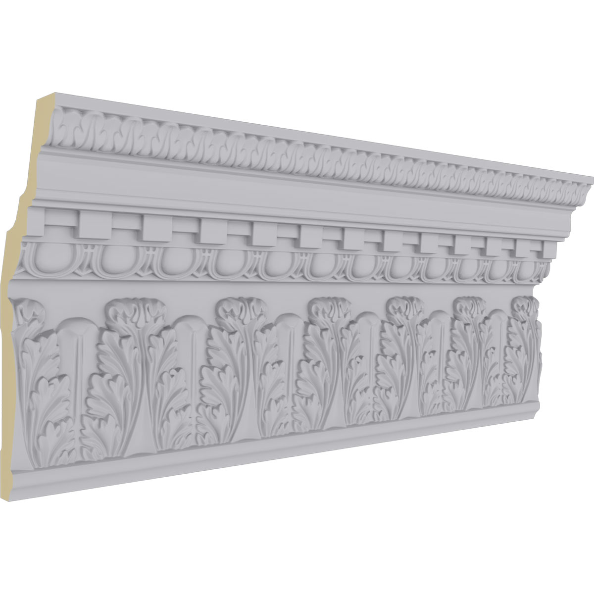 Chesterfield Dentil & Egg White Polyurethane Crown Moulding