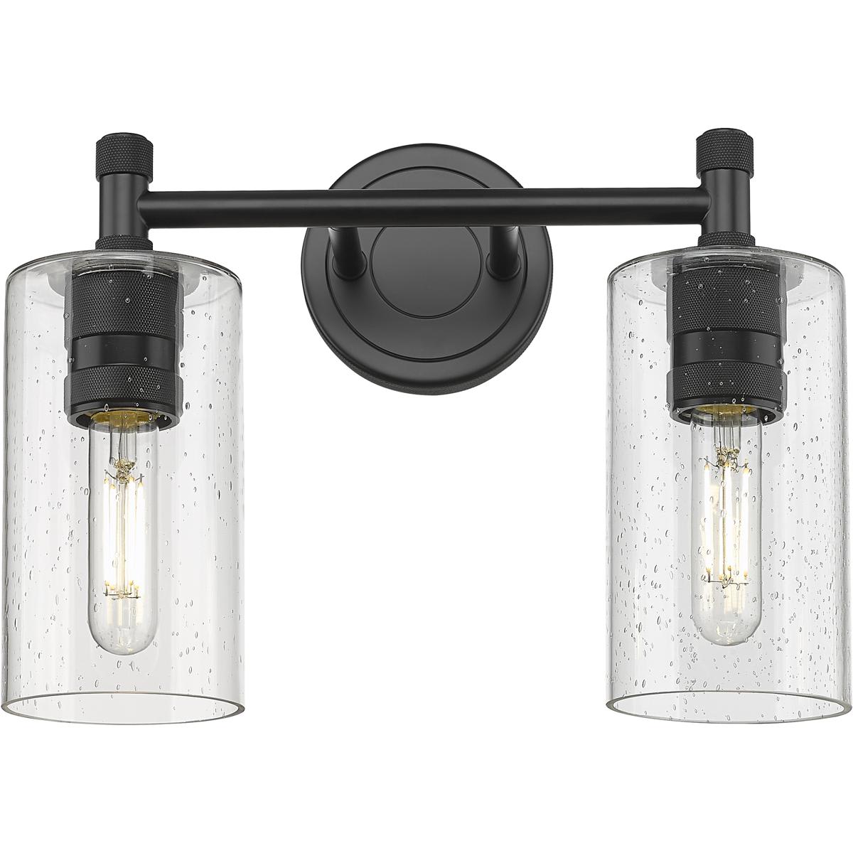 Innovations Lighting -  434-2W-BK-G434-7SDY Downtown Urban Crown Point Bathroom Vanity Light