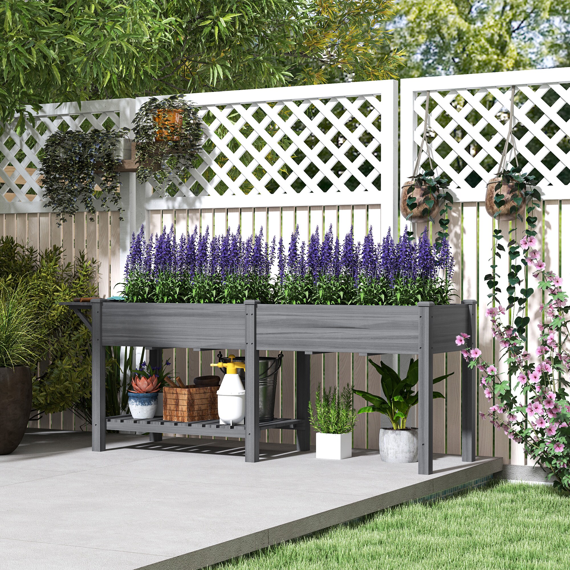 Outsunny 84H-325V00GY Raised-Planter-Boxes - View #2