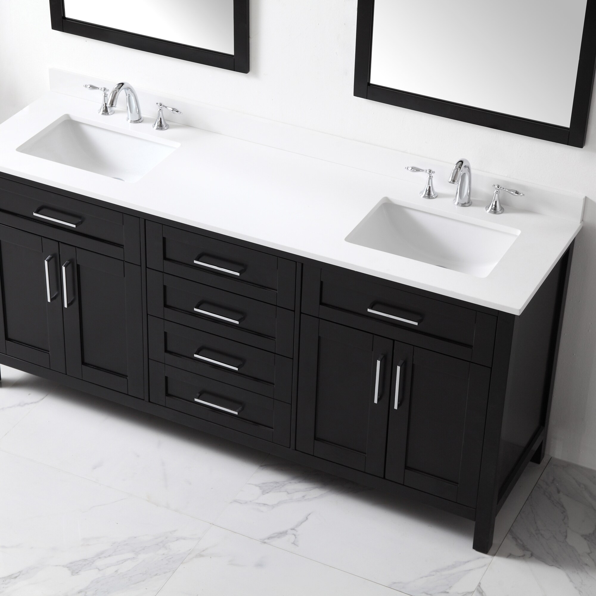 Tahoe 72" Dark Espresso Freestanding Double Bathroom Vanity