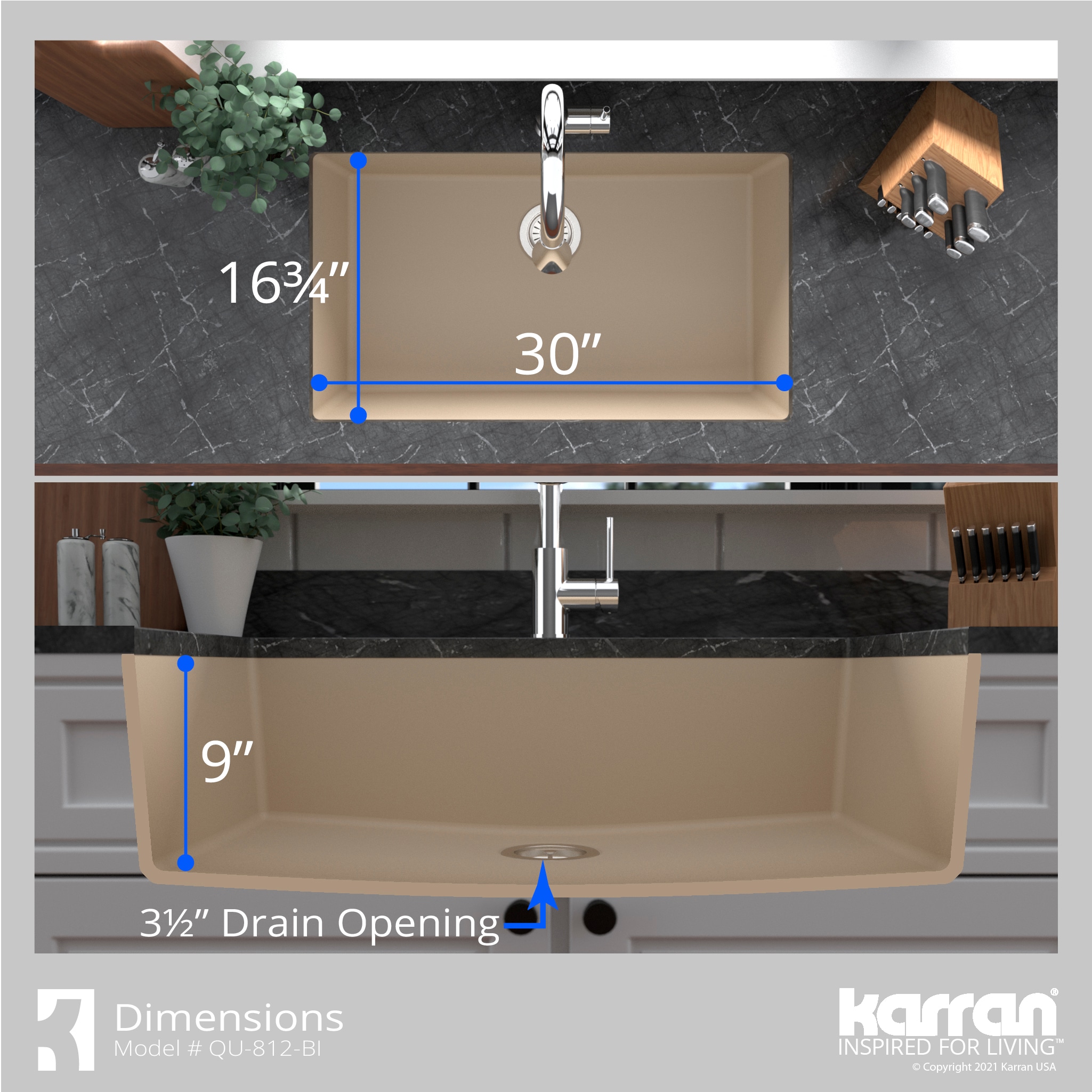 Karran QU-812-BI Kitchen-Sinks - View #7