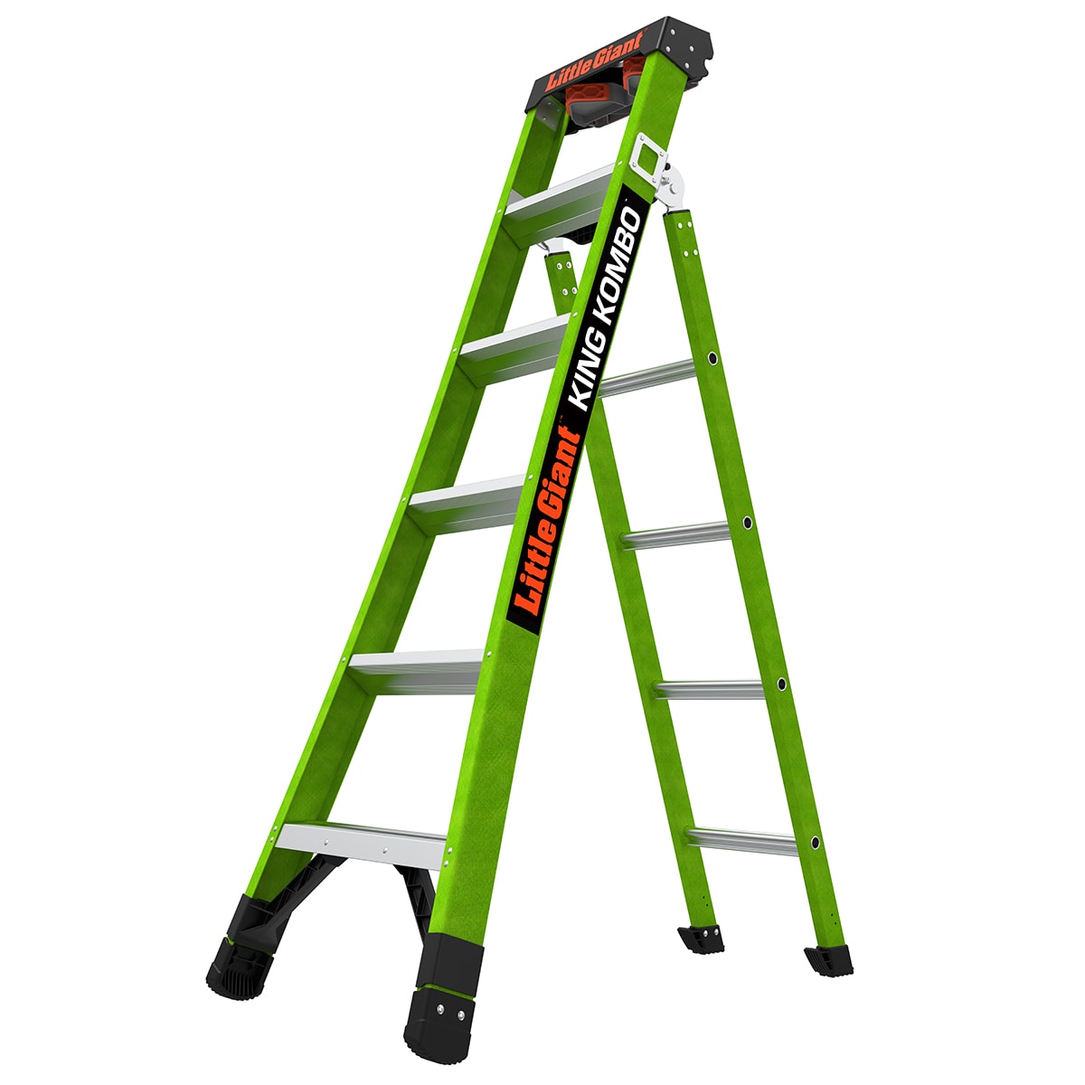 King Kombo 2 Pro M6 6-ft Fiberglass Type 1aa- 375-lb Load Capacity Step Ladder in Green | - Little Giant Ladders 13906-002