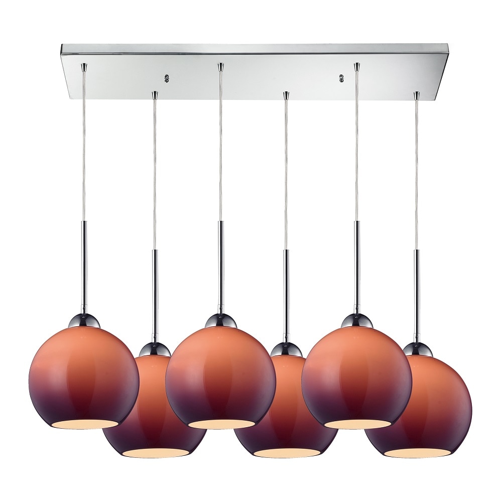 Westmore Lighting Swancott 30-in Polished Chrome and Purple