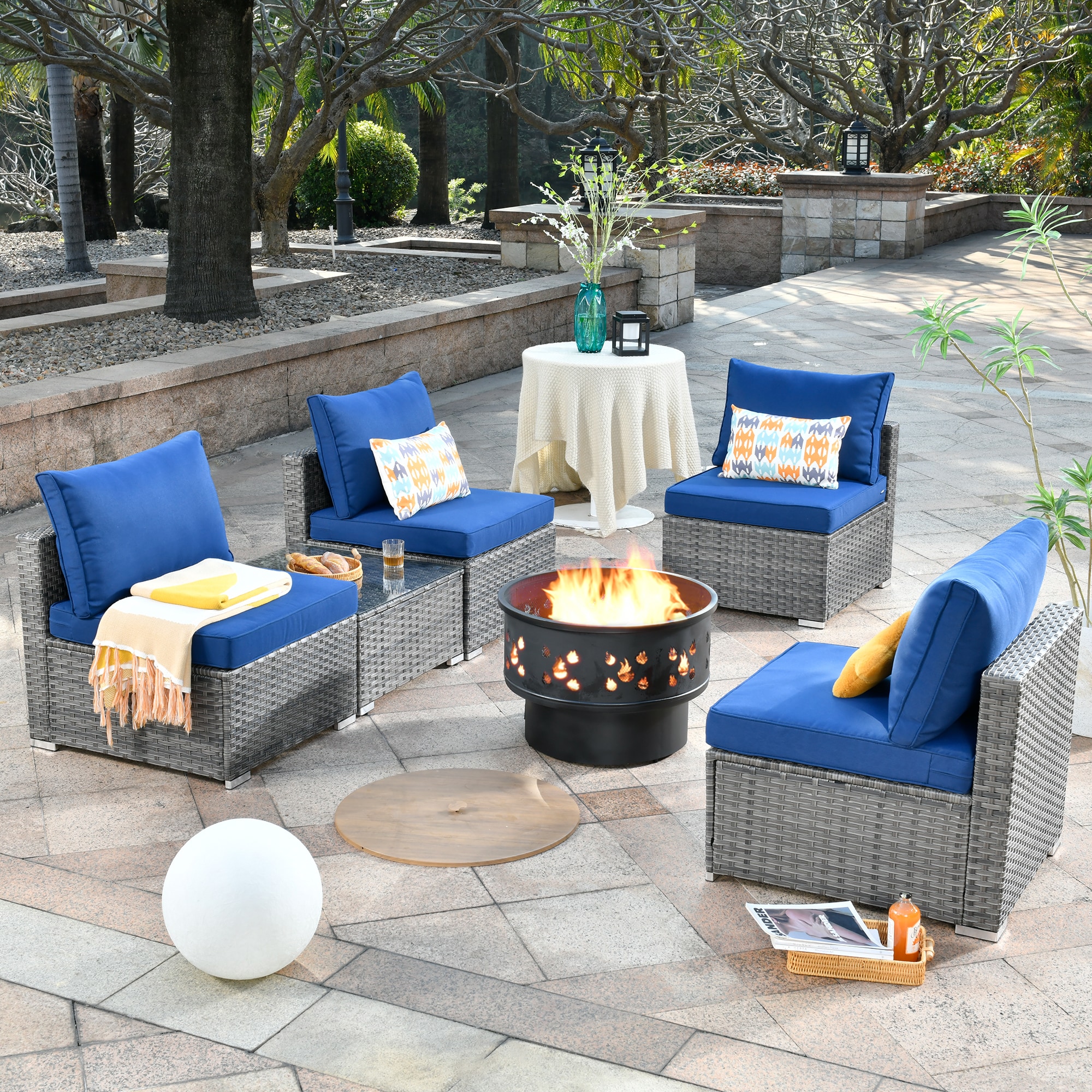XIZZI XIHOPS7053B-YMFP Patio-Conversation-Sets - View #2