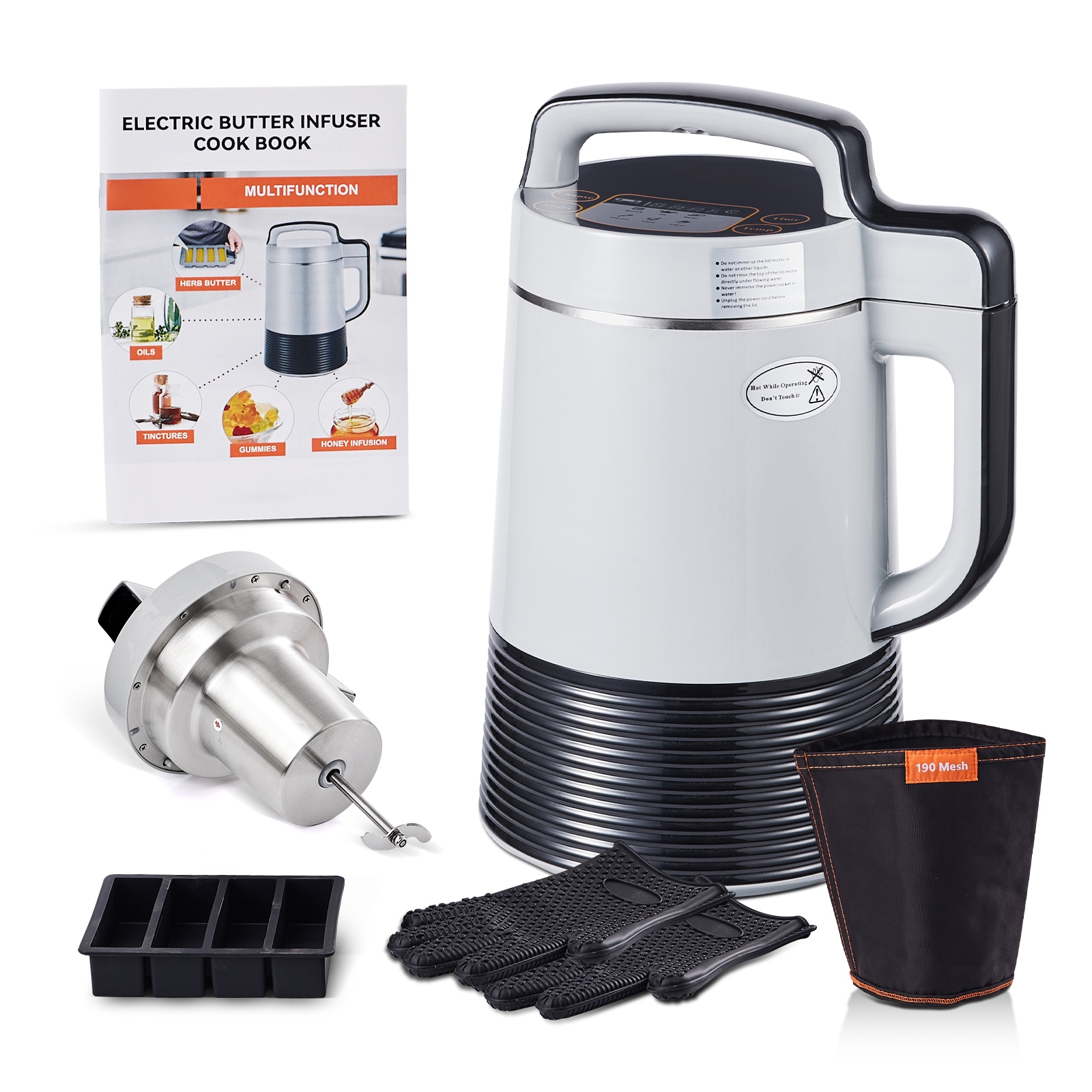 VEVOR SCCBHY900W8J01915V1 900W Butter Infuser Machine 1.2 L 6-Functions Plug-in Butter infuser