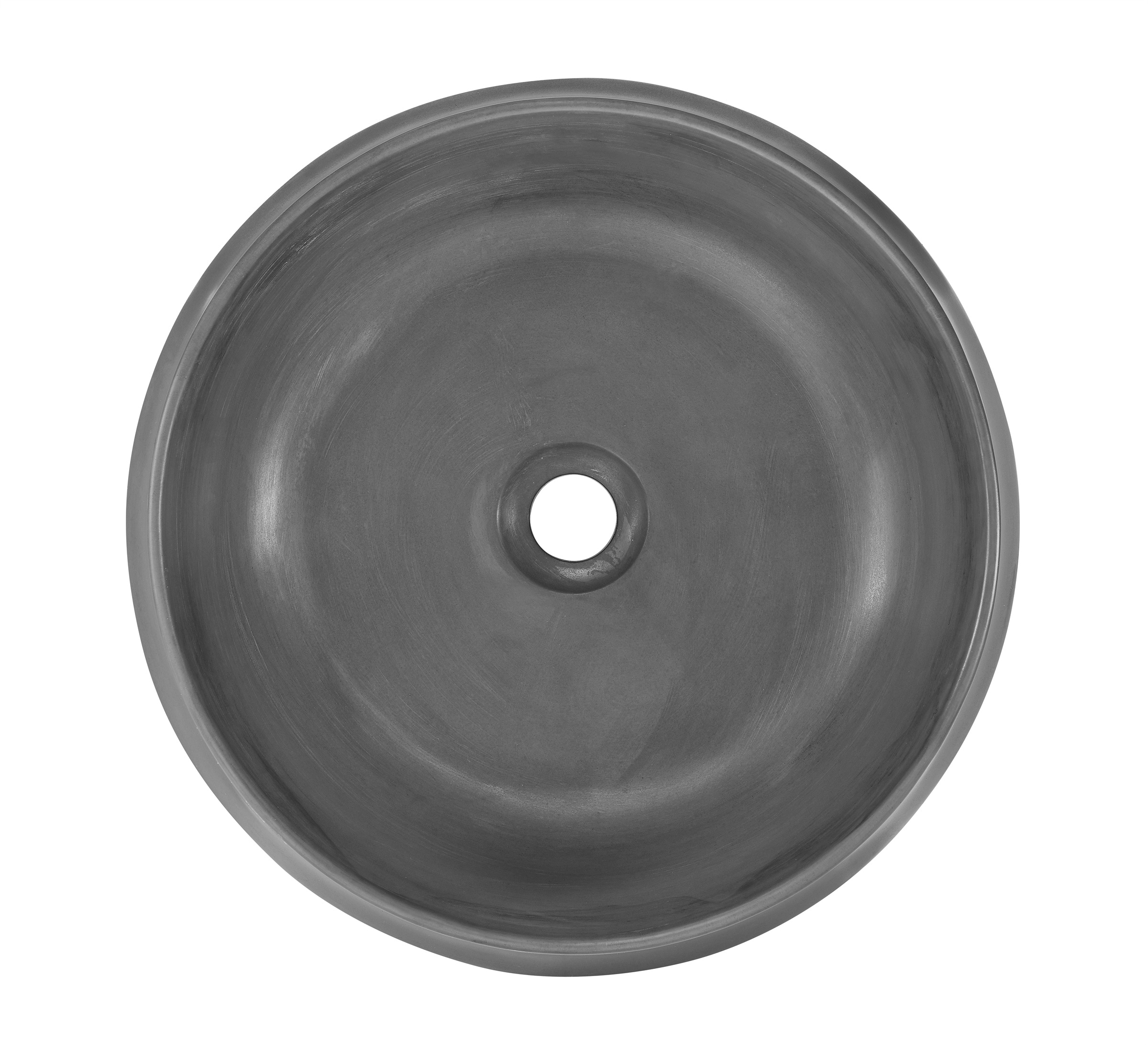 Swiss Madison SM-25-VSTHU03DG Thun Concrete Vessel Round Modern Matte Dark Grey Bathroom Sink ( 15-Inches x 18-Inches )
