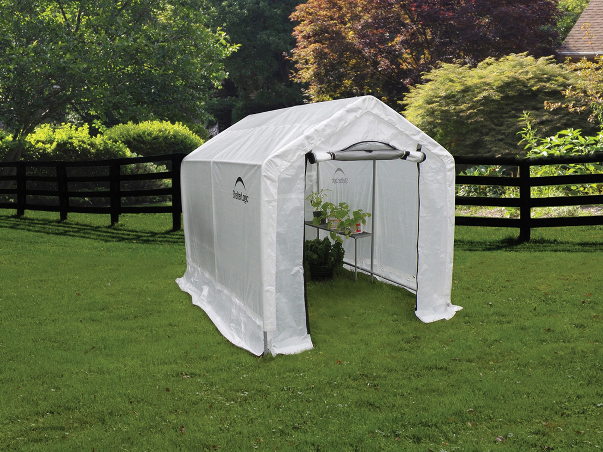ShelterLogic Grow It 8-ft L x 6-ft W x 6-ft H White Greenhouse Kit in the  Greenhouses department at