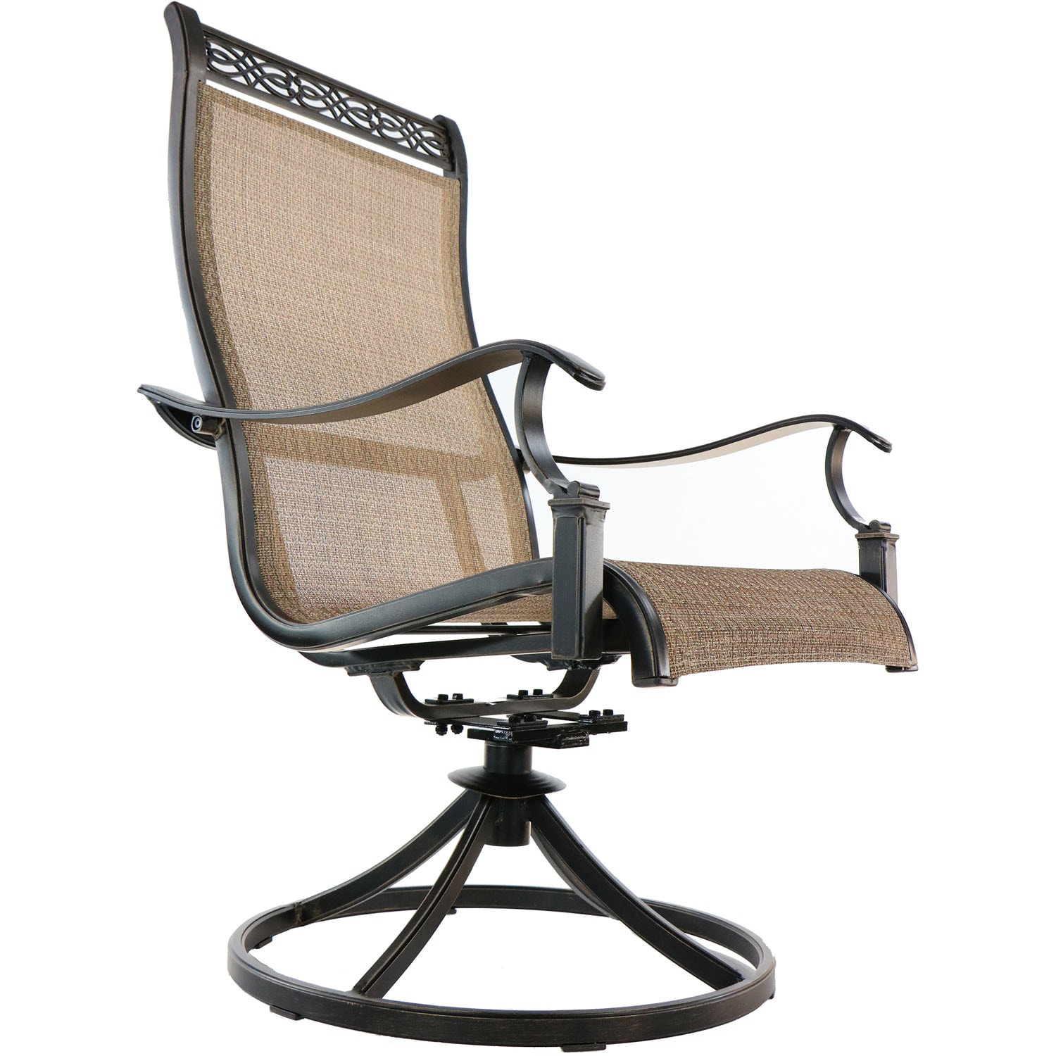 Cedar Aluminum 7-Piece Outdoor Dining Set with Swivel Rockers