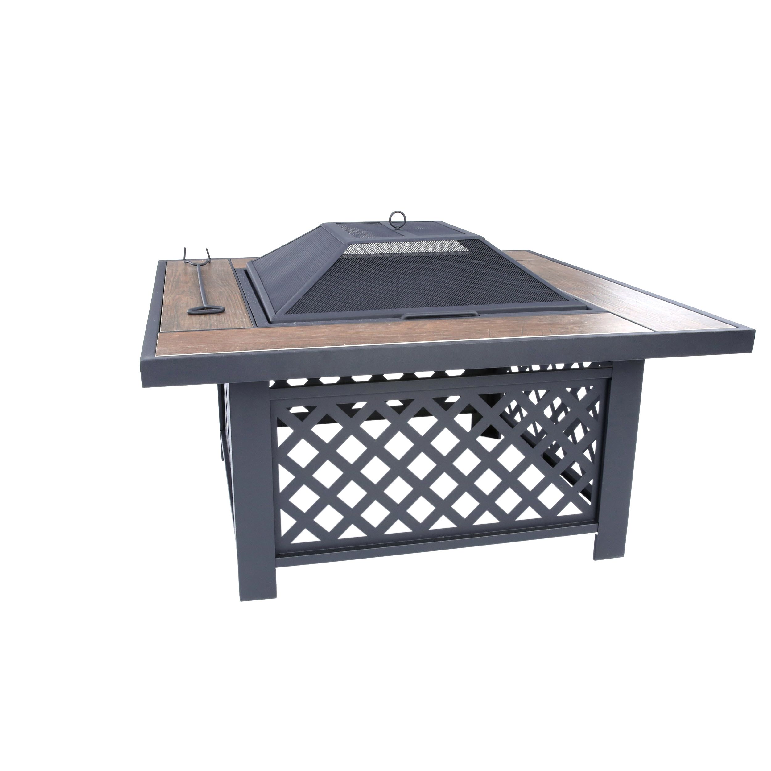 Style Selections 37.5-in W Black Steel Wood-Burning Fire Pit in the  Wood-Burning Fire Pits department at Lowes.com
