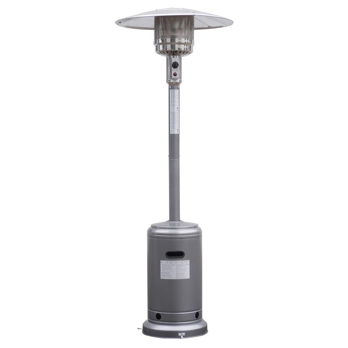 Slickblue Stainless Steel Propane 50000 BTU Patio Heater with Tip Over Safety and Wheels for Patio Backyard or Cafe - Available in Different Colors #D-CO-GS04484WH