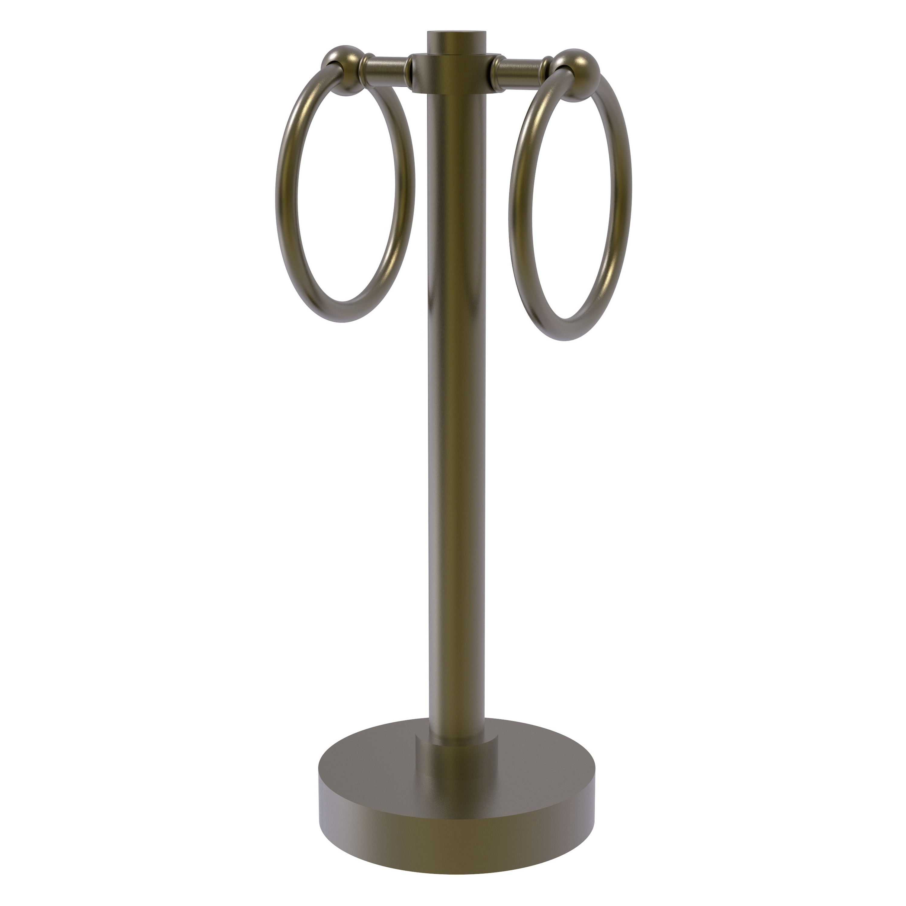 Allied Brass 953-ABR Antique Brass Freestanding countertop Double Towel Ring