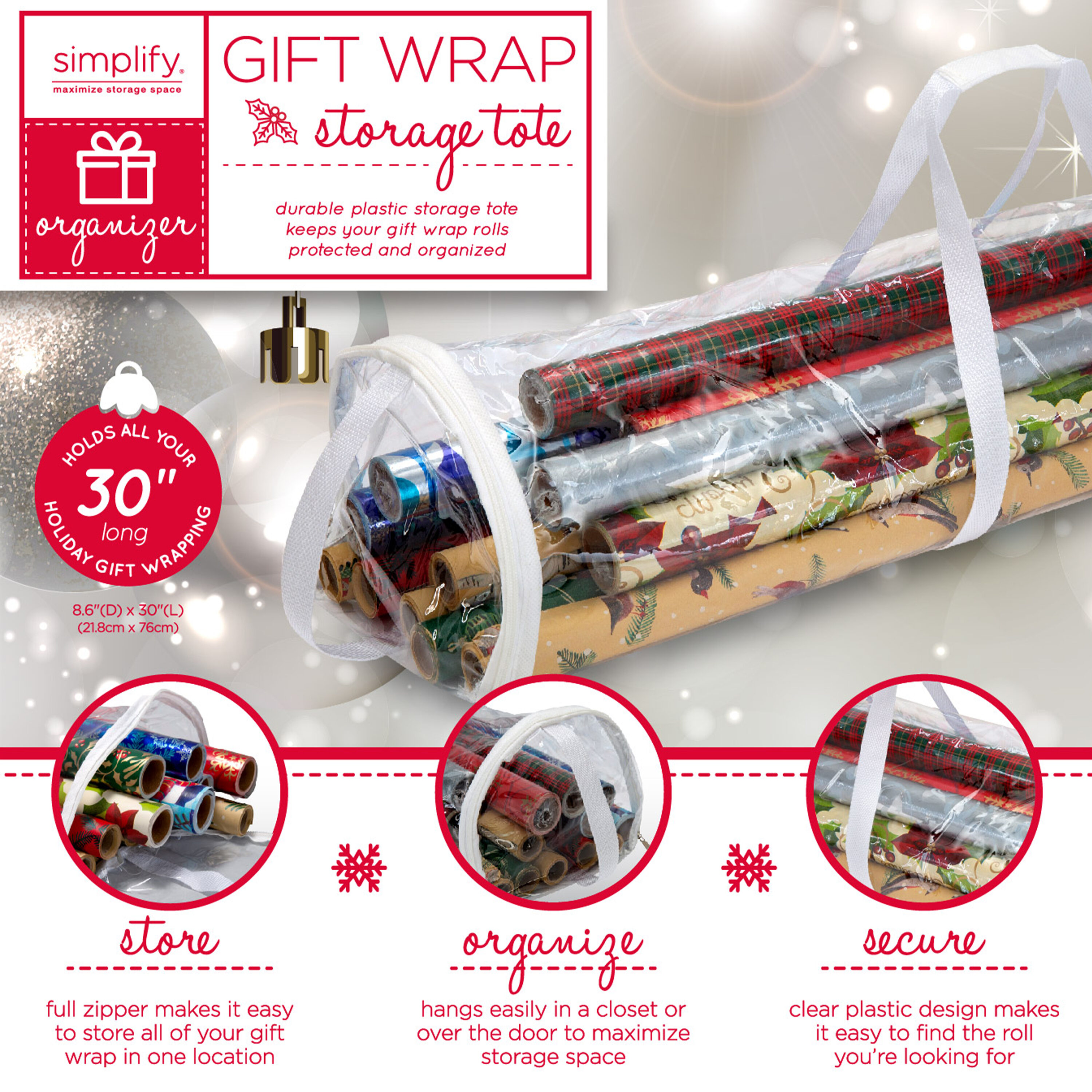 Christmas Gift Wrap Storage, Wrapping Paper Storage