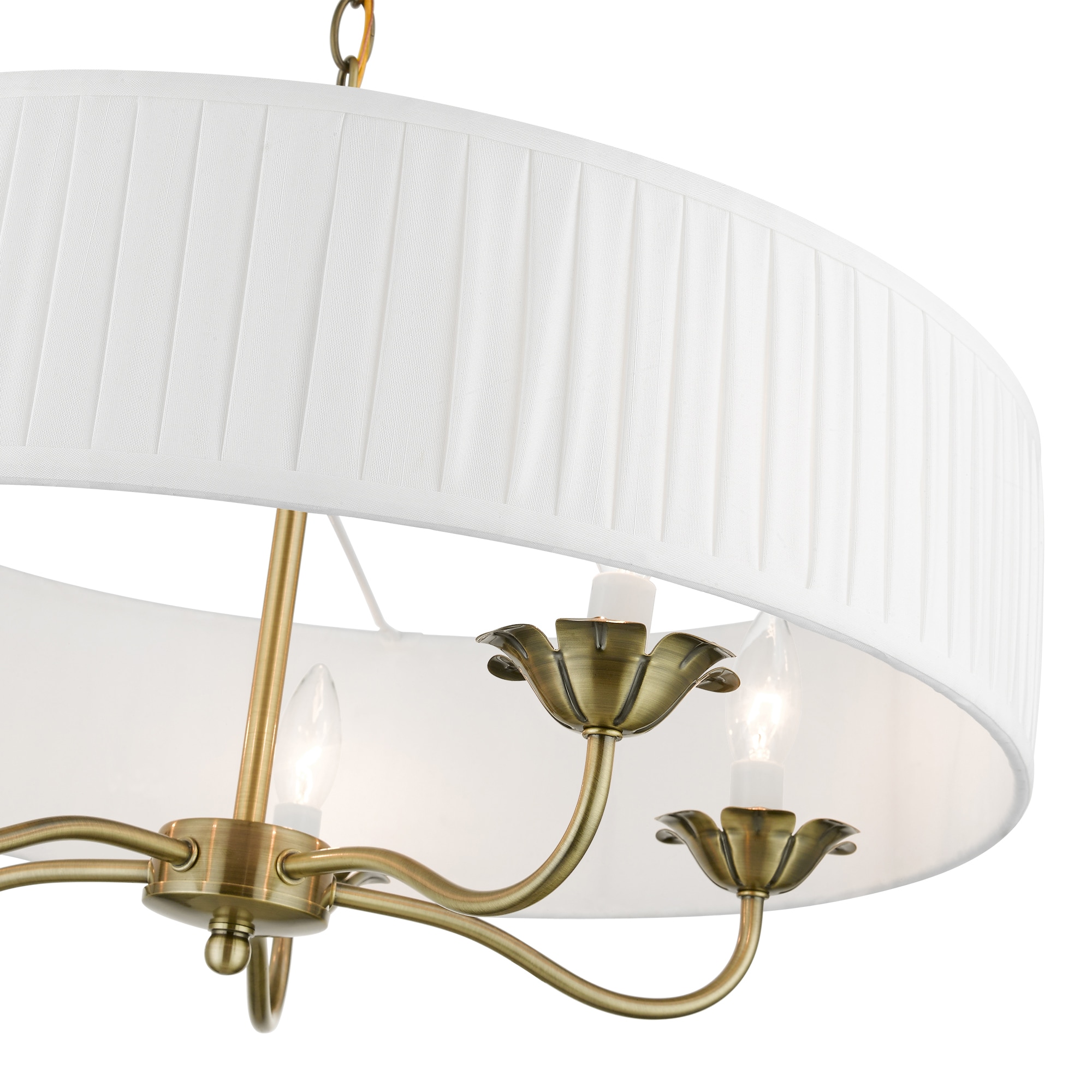 Edinburgh Antique Brass Mini Drum 5-Light Chandelier