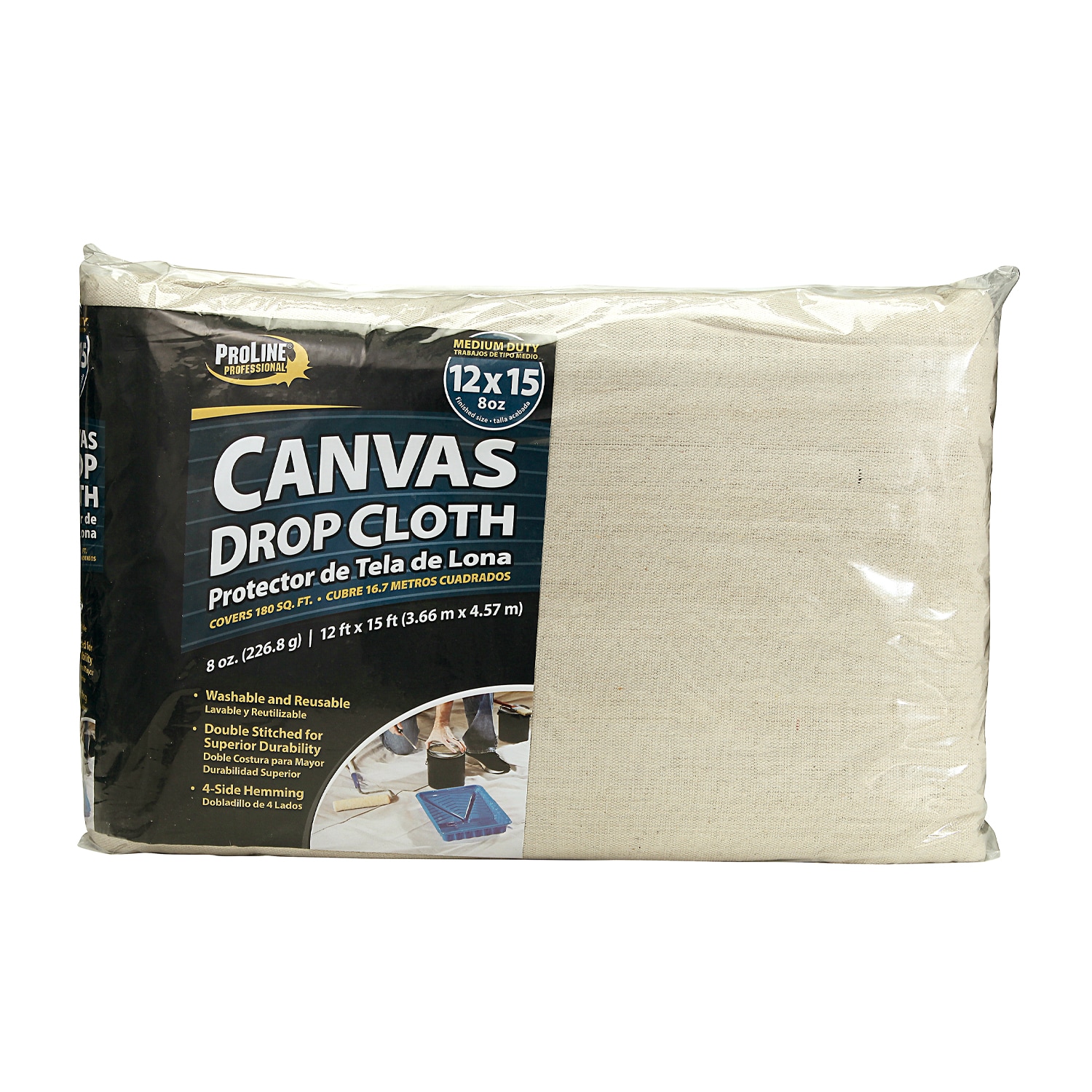 Sigman 12 ft. x 15 ft. 6 oz. Canvas Drop Cloth CD061215 - The Home Depot