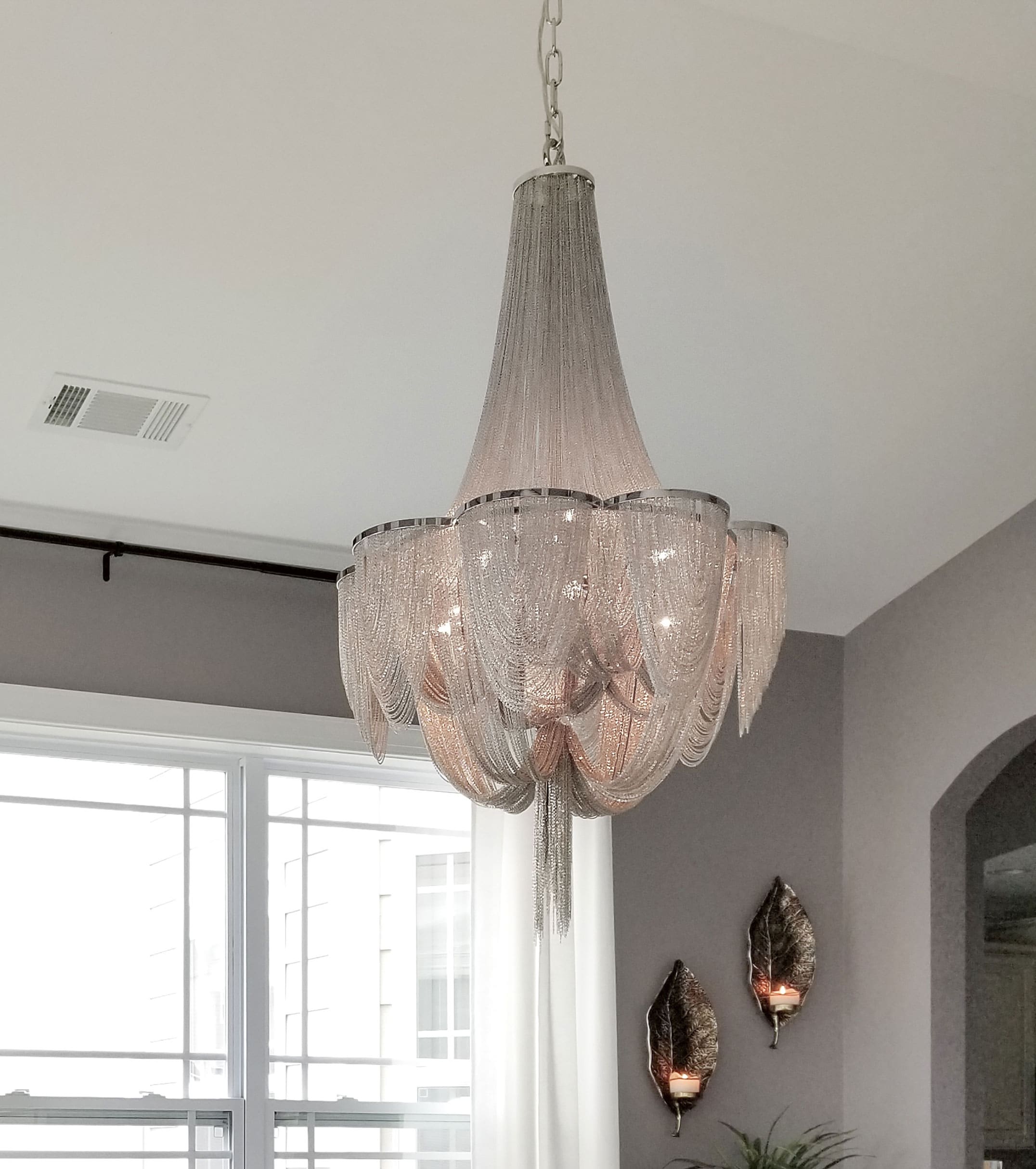 Chantilly Polished Nickel 6-Light Metal Chandelier