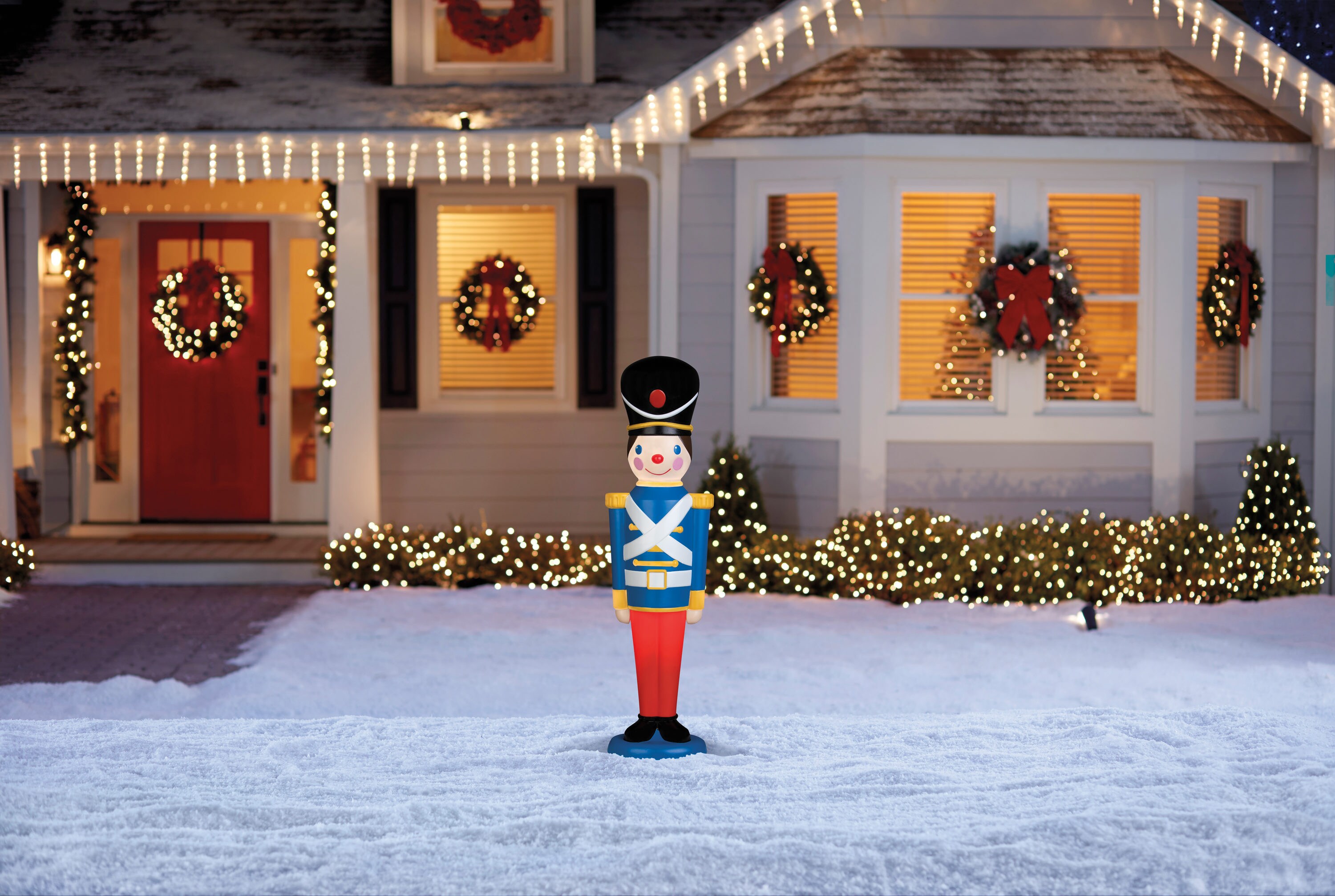 Holiday Living 41-in Blow Mold Toy Soldier in the Outdoor 