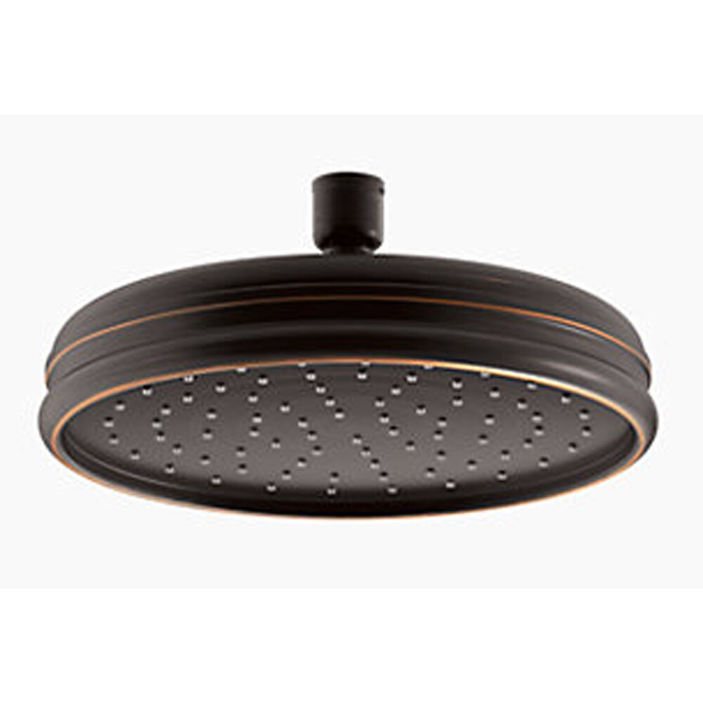 KOHLER K-13692-G-2BZ 1.0 -Settings Oil-Rubbed Bronze 8-in Round Fixed Rain Shower Head 1.75 GPM