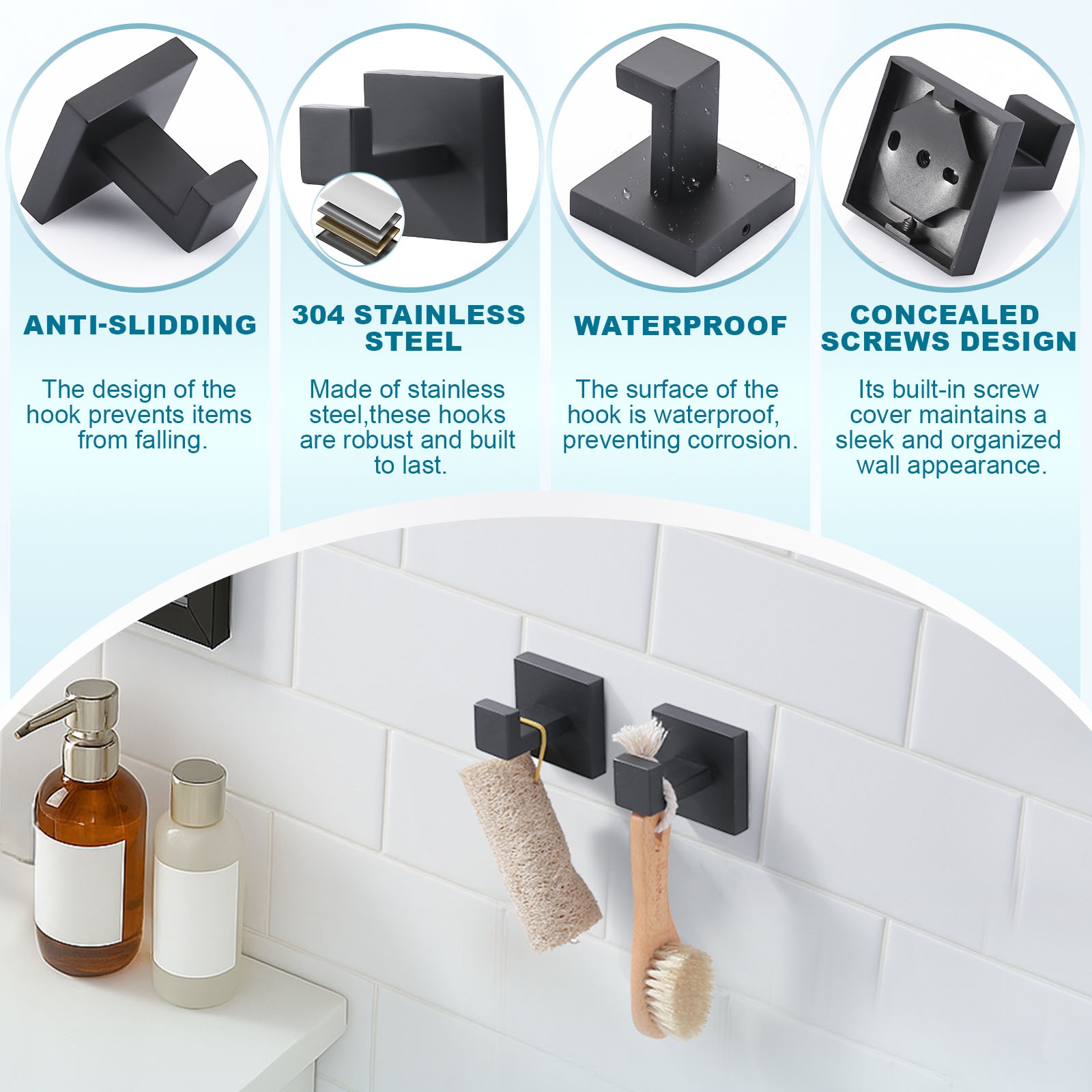 WOWOW 4060101BX2-LW Robe-Hooks - View #6