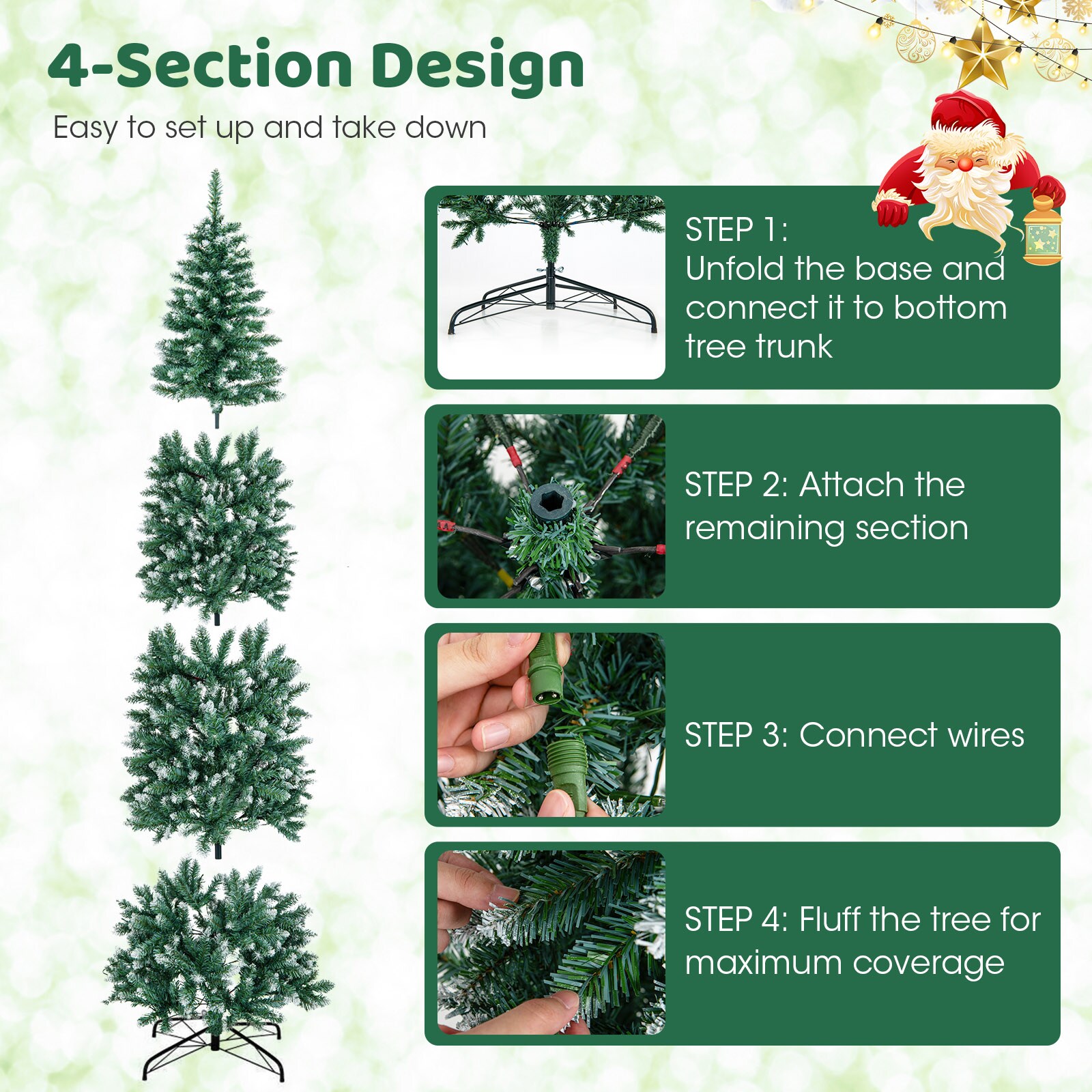 WELLFOR CM-HWY-23719 Artificial-Christmas-Trees - View #7