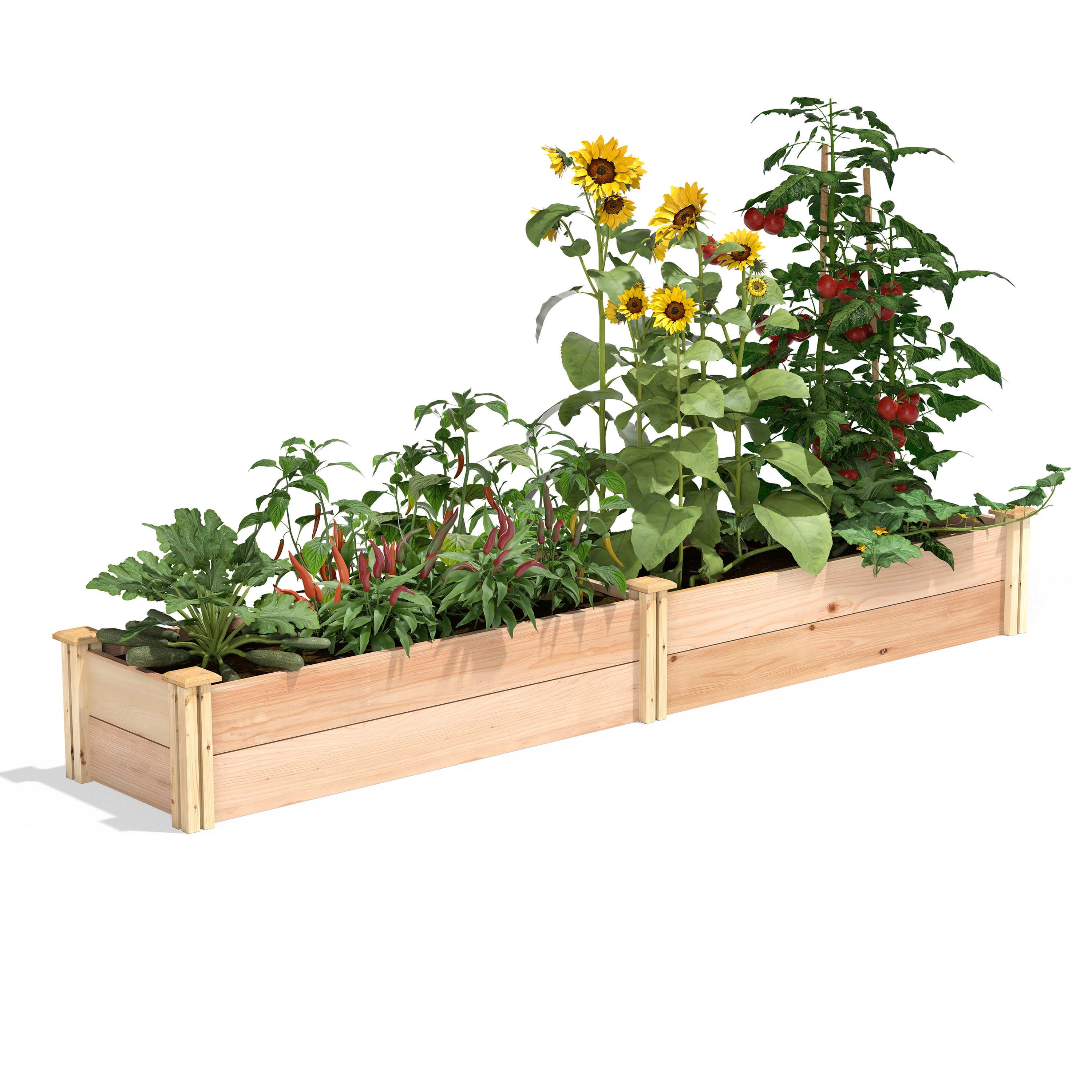 Greenes Fence RC169612P 9.8-cu ft 16-in W x 96-in L x 11-in H Natural Cedar Cedar Raised Garden Bed