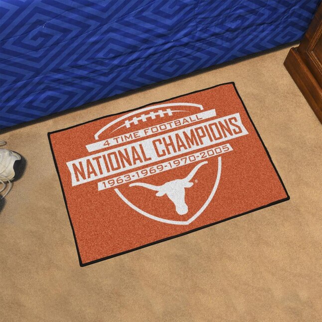 FANMATS Texas Longhorns 1-1/2-ft x 2-1/2-ft Orange Rectangular Indoor Door Mat FANMATS Texas Longhorns 1-1/2-ft x 2-1/2-ft Orange Rectangular Indoor Door Mat
