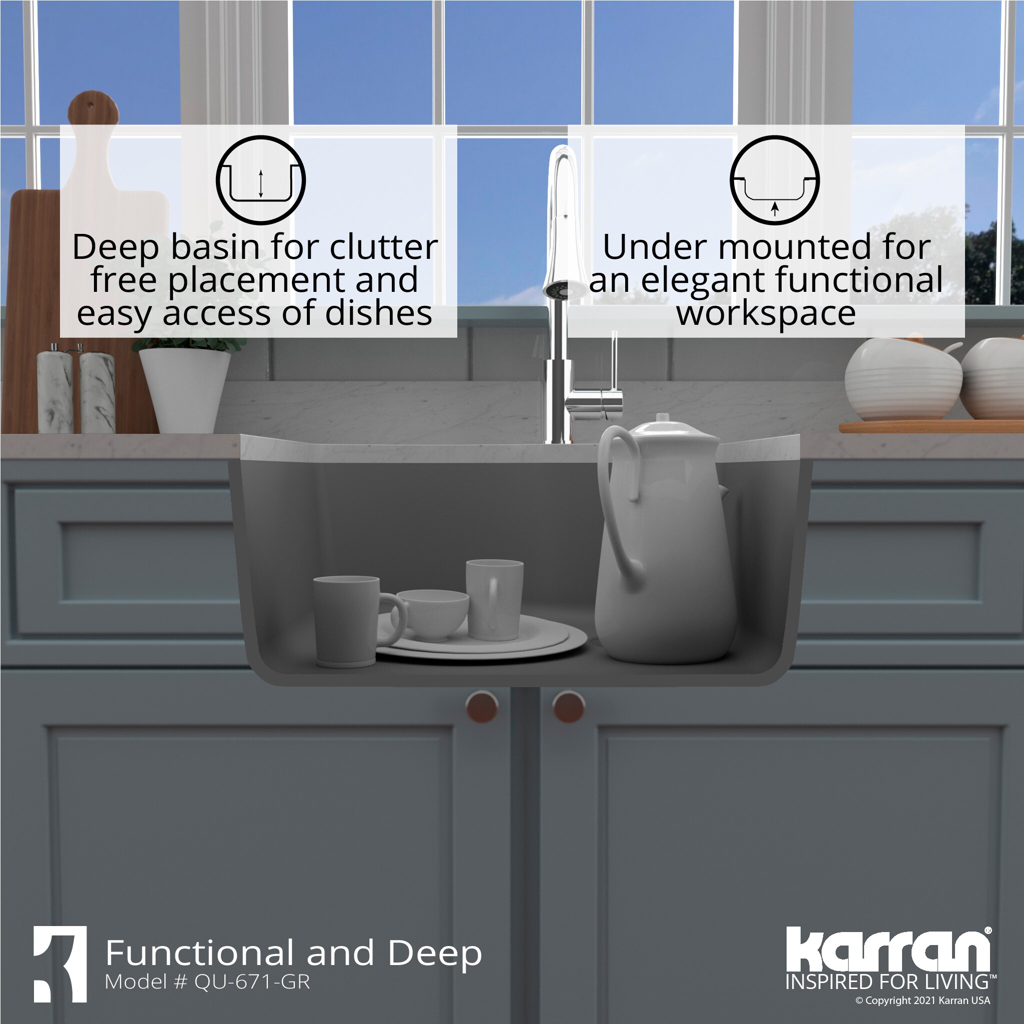 Karran QU-671-GR Kitchen-Sinks - View #9