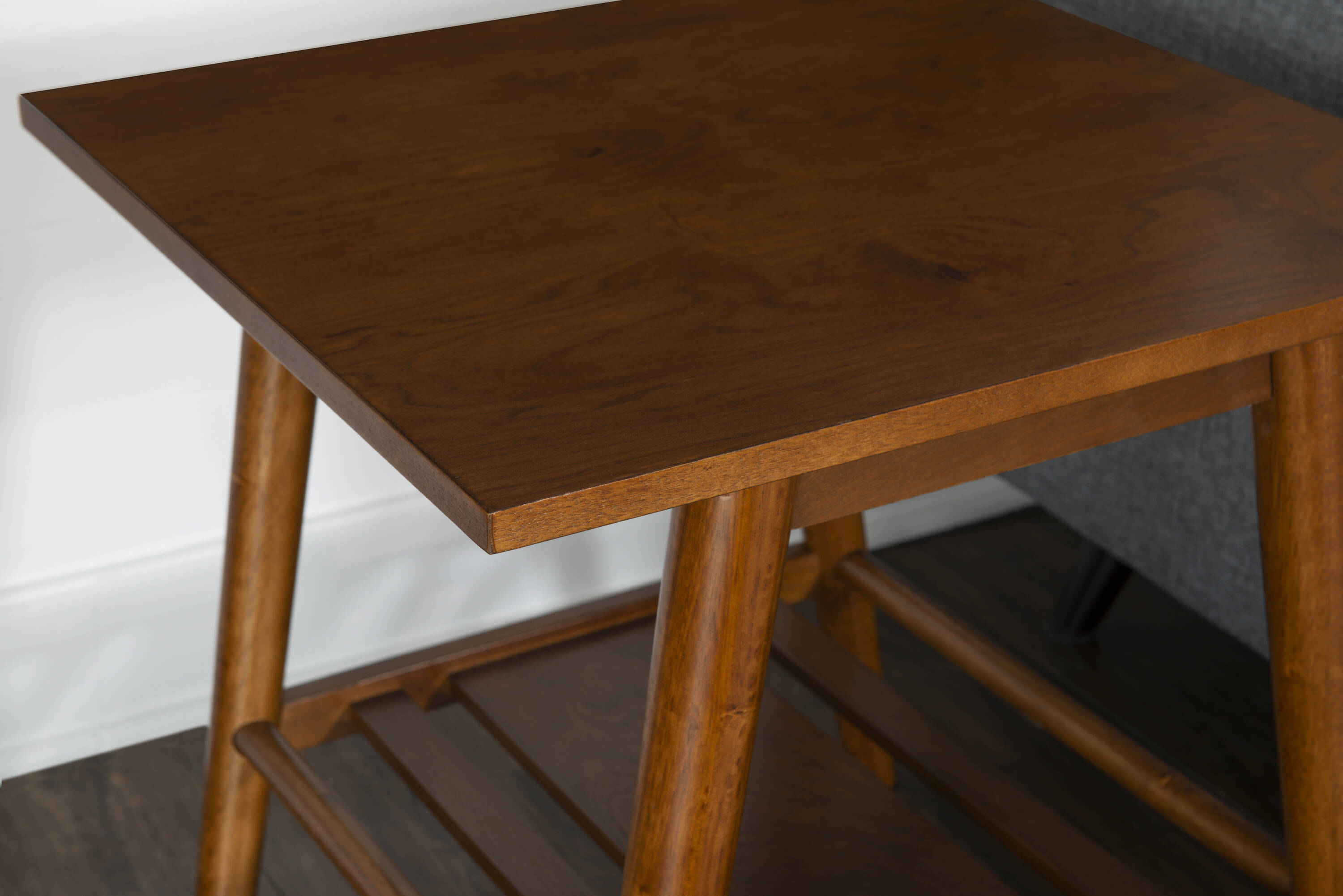 Brock 25'' Medium Yellow Brown Square Wood End Table with Shelf