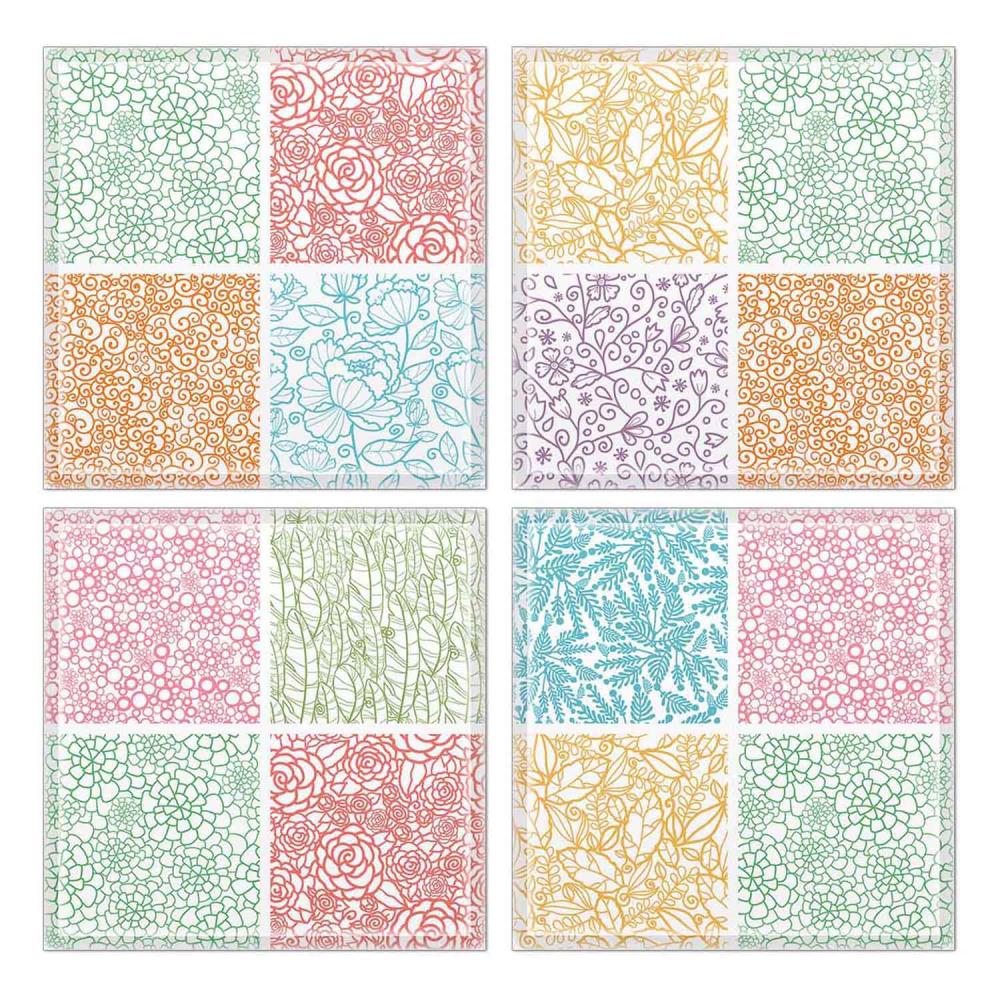 Instant Mosaic 1580103 Upscale Designs 32-Pack Multicolor 6-in x 6-in Glossy Glass Random Wall Tile