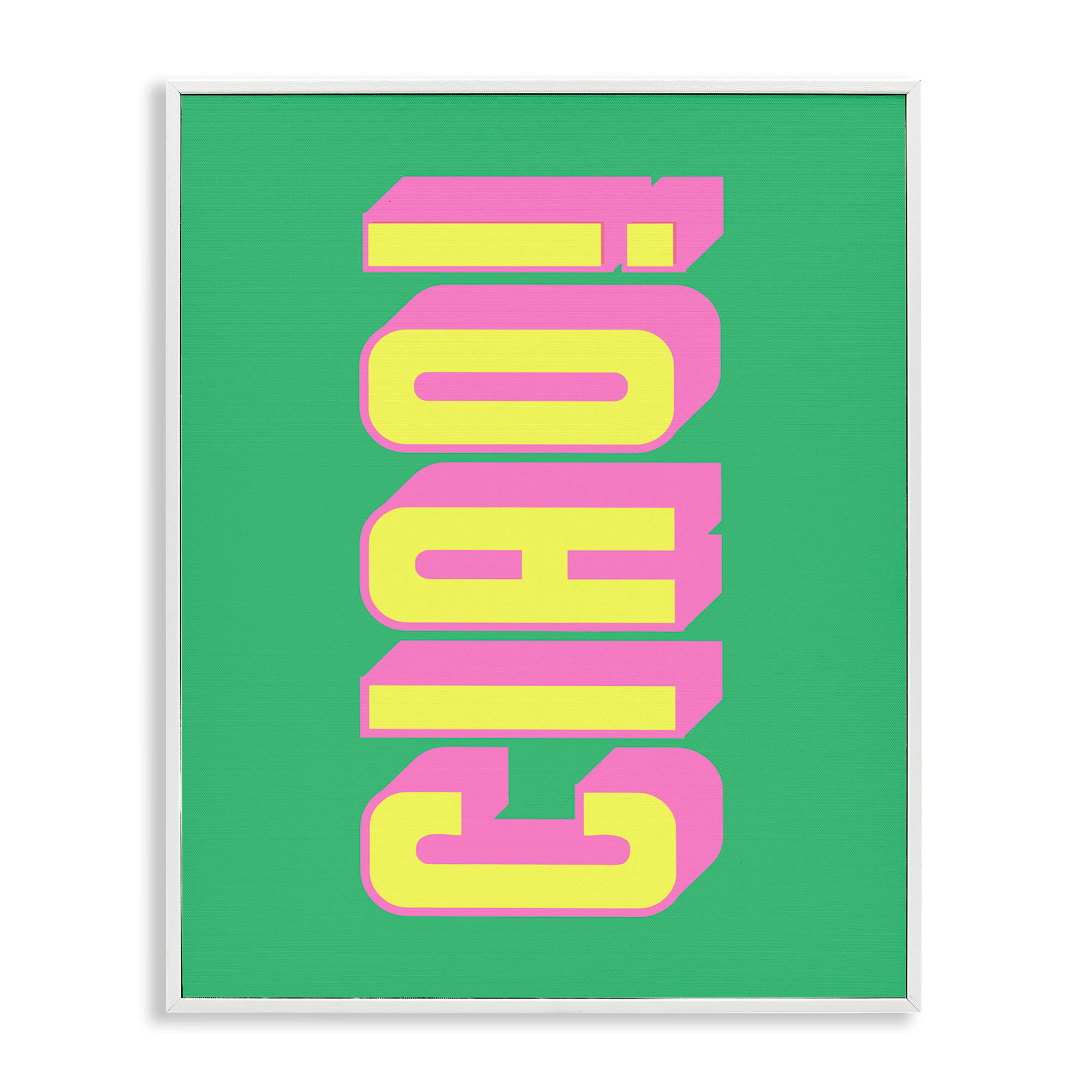 Stupell Industries - Ciao Bold Lettering White Framed Giclee Art By House of Lulu 24 x 30
