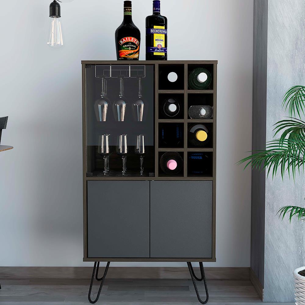 Chemie Bijdrage over RST Brands Aster 23-in x 43-in Brown Rectangle Bar Cabinet in the Home Bars  department at Lowes.com