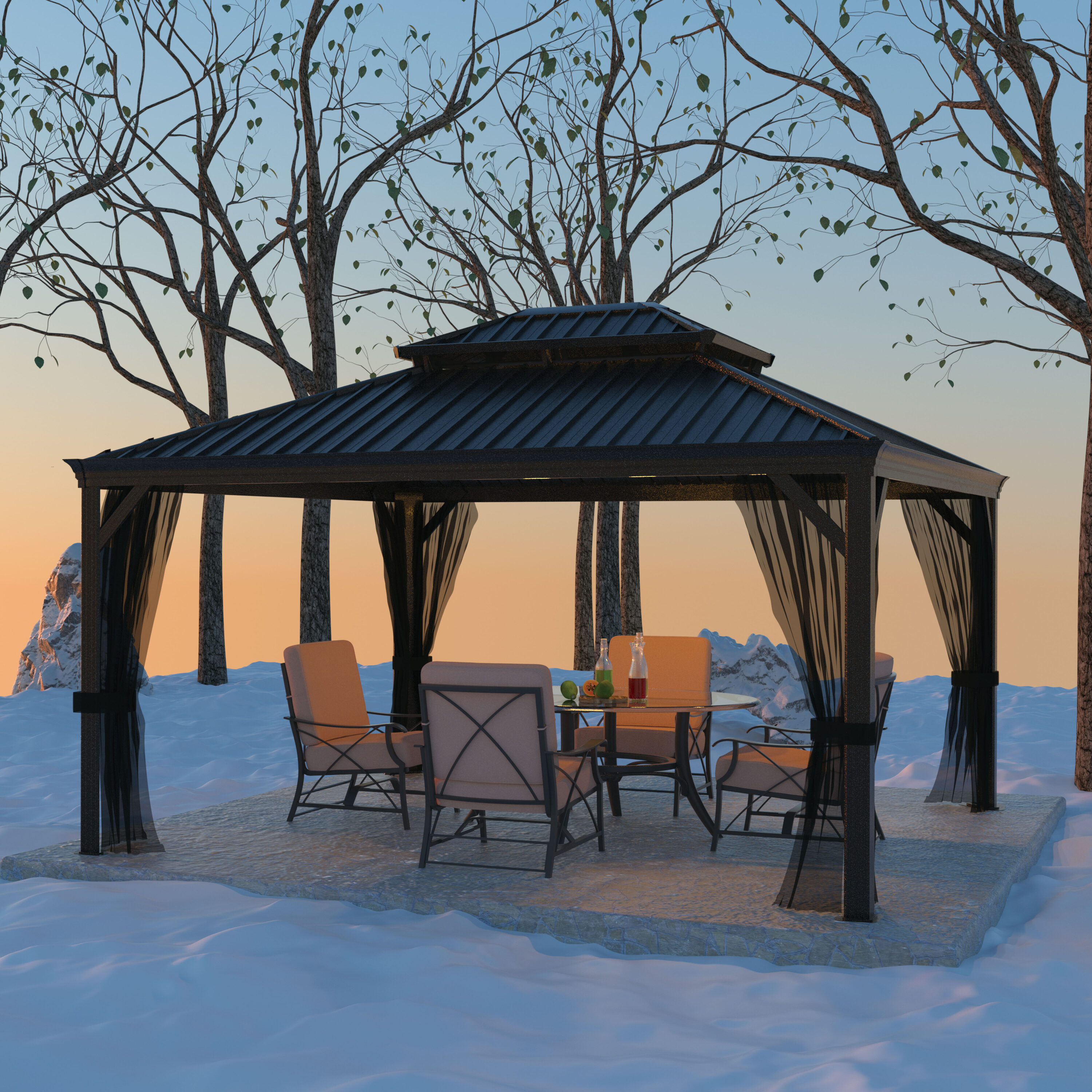VEIKOUS PG0201-03-5 Wood-Resin-Gazebos - View #2