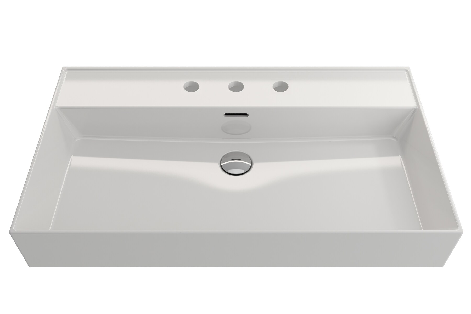 BOCCHI 1377-001-0127 Fire clay Wall-mount Rectangular Modern White Bathroom Sink ( 32-Inches x 18.25-Inches )