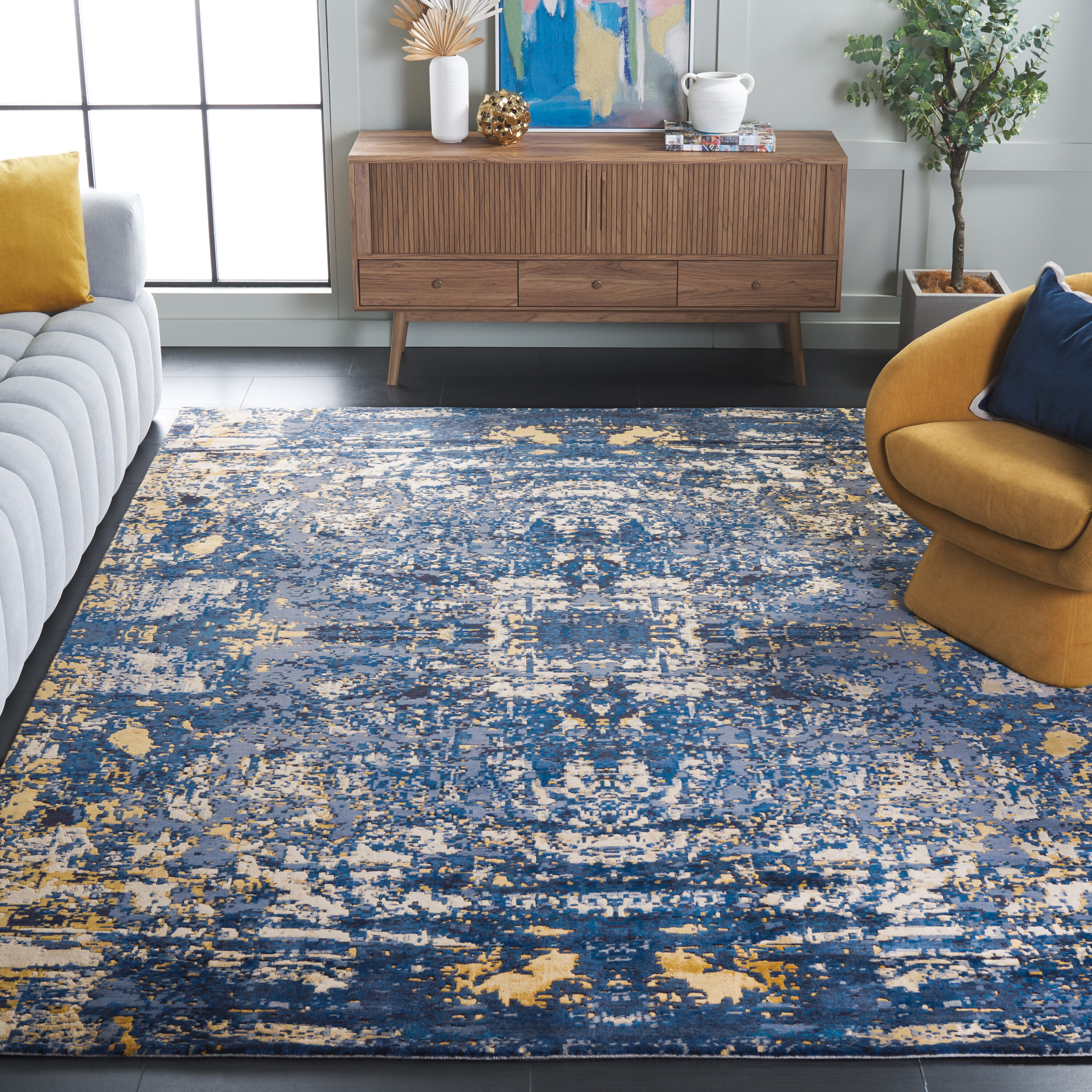  Centennial 102 Twilight Blue Contemporary 8ft x 10ft Large Rectangle Rug