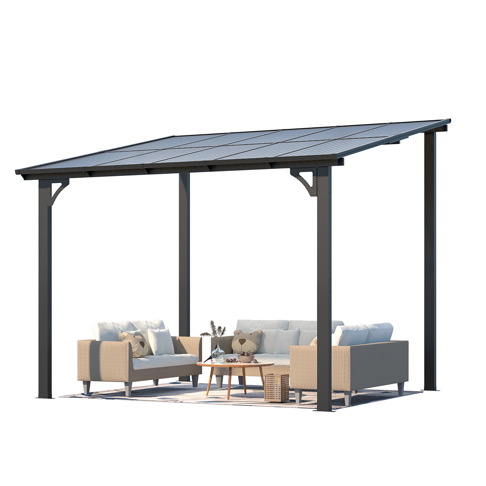 Clihome CL-16401BK Wood-Resin-Gazebos - View #9