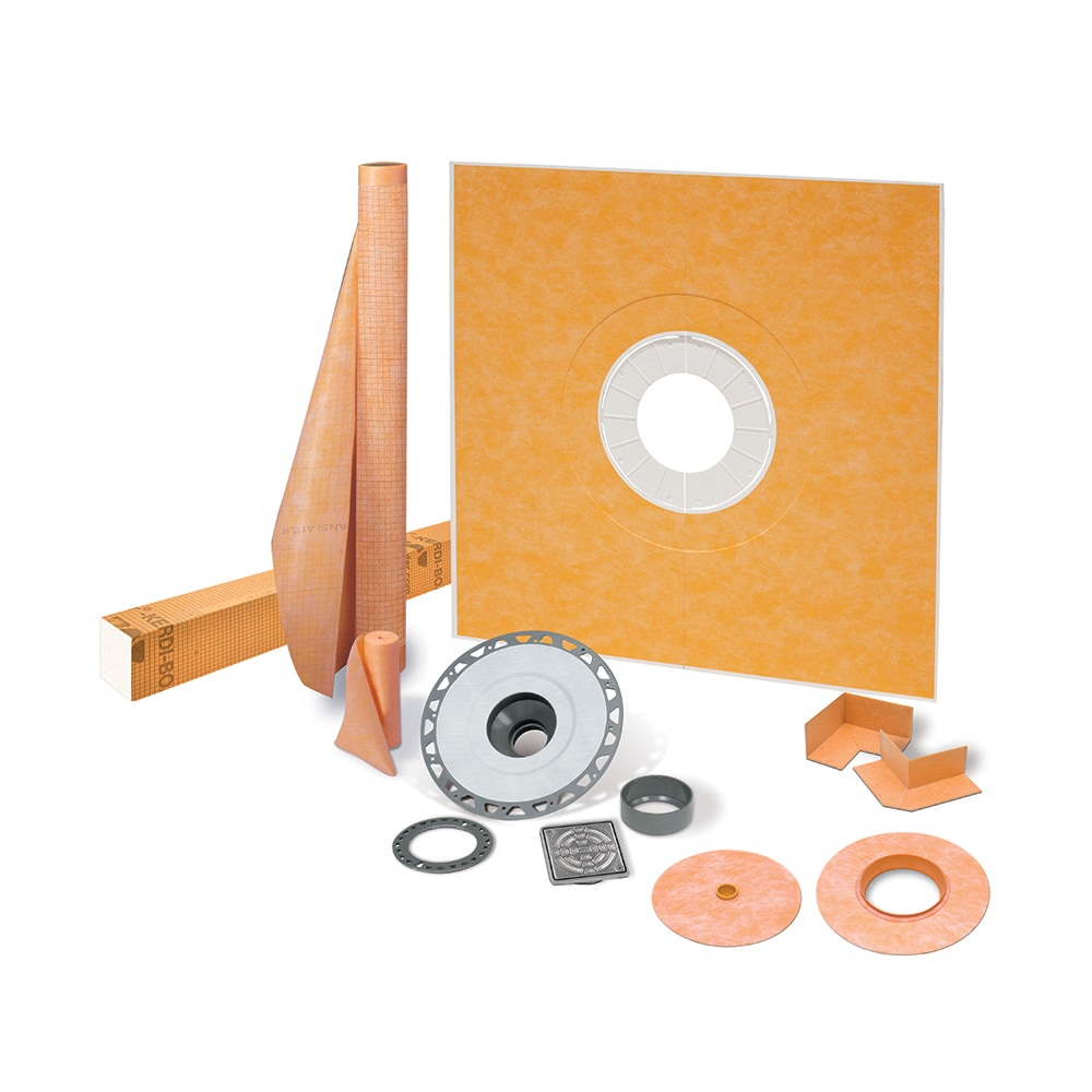 Schluter Systems KSK1220PVCE Kerdi-Shower-Kit 48-in x 48-in PVC Stainless Steel