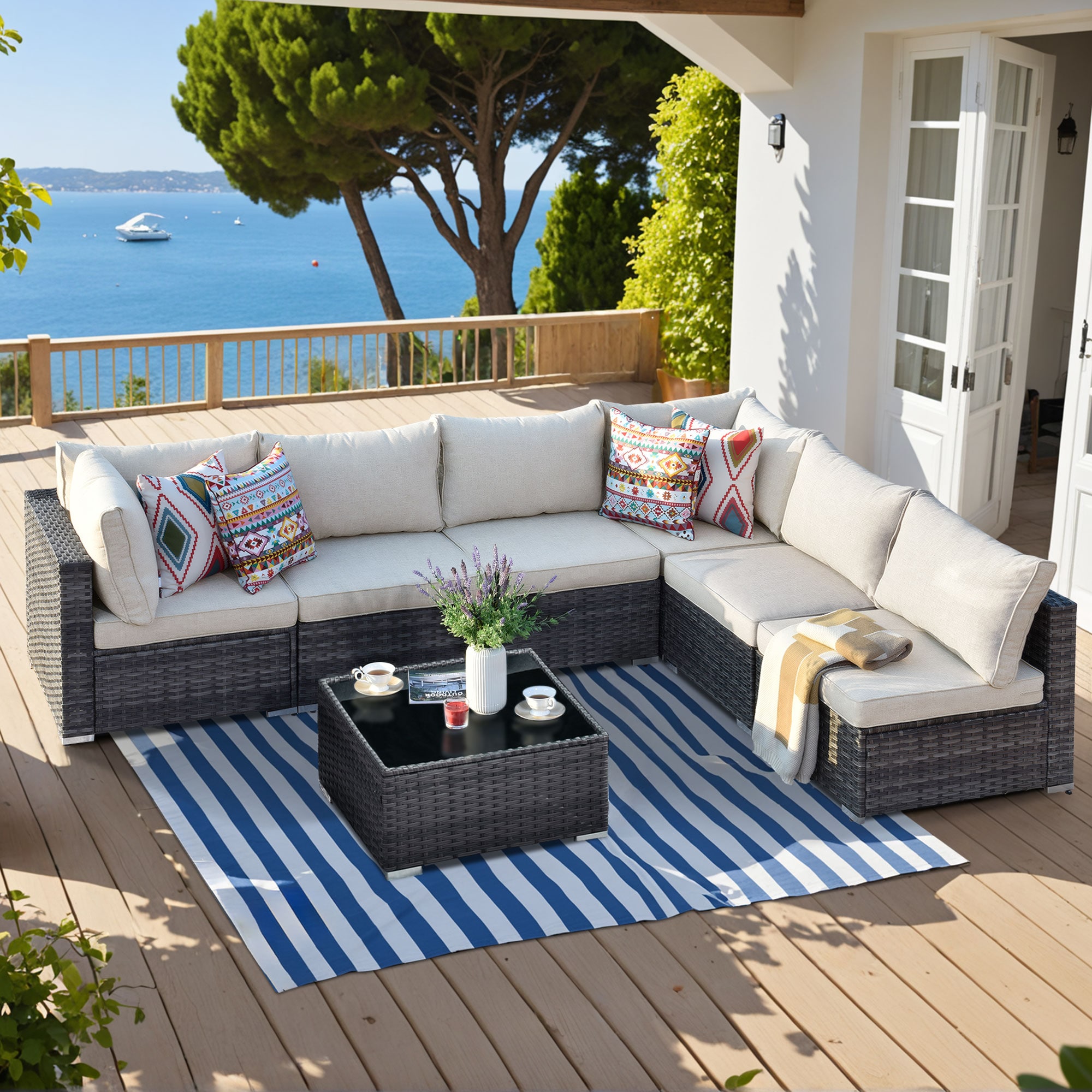 Patio Sectionals & Sofas Seating Capacity 6