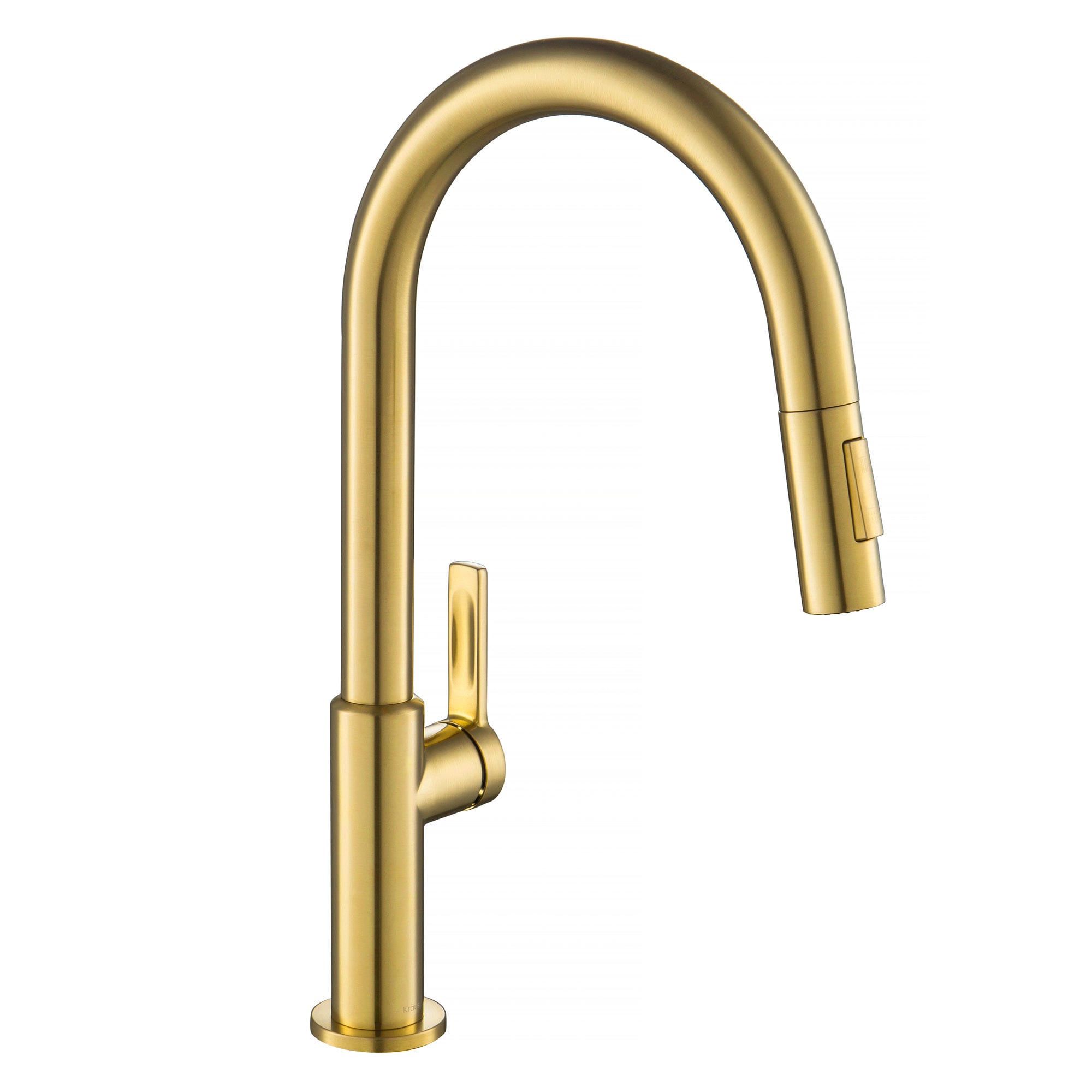 Brewst Luxury Pull Out Sprayer Kitchen Faucet Single Hole Double Spout  Solid Brass