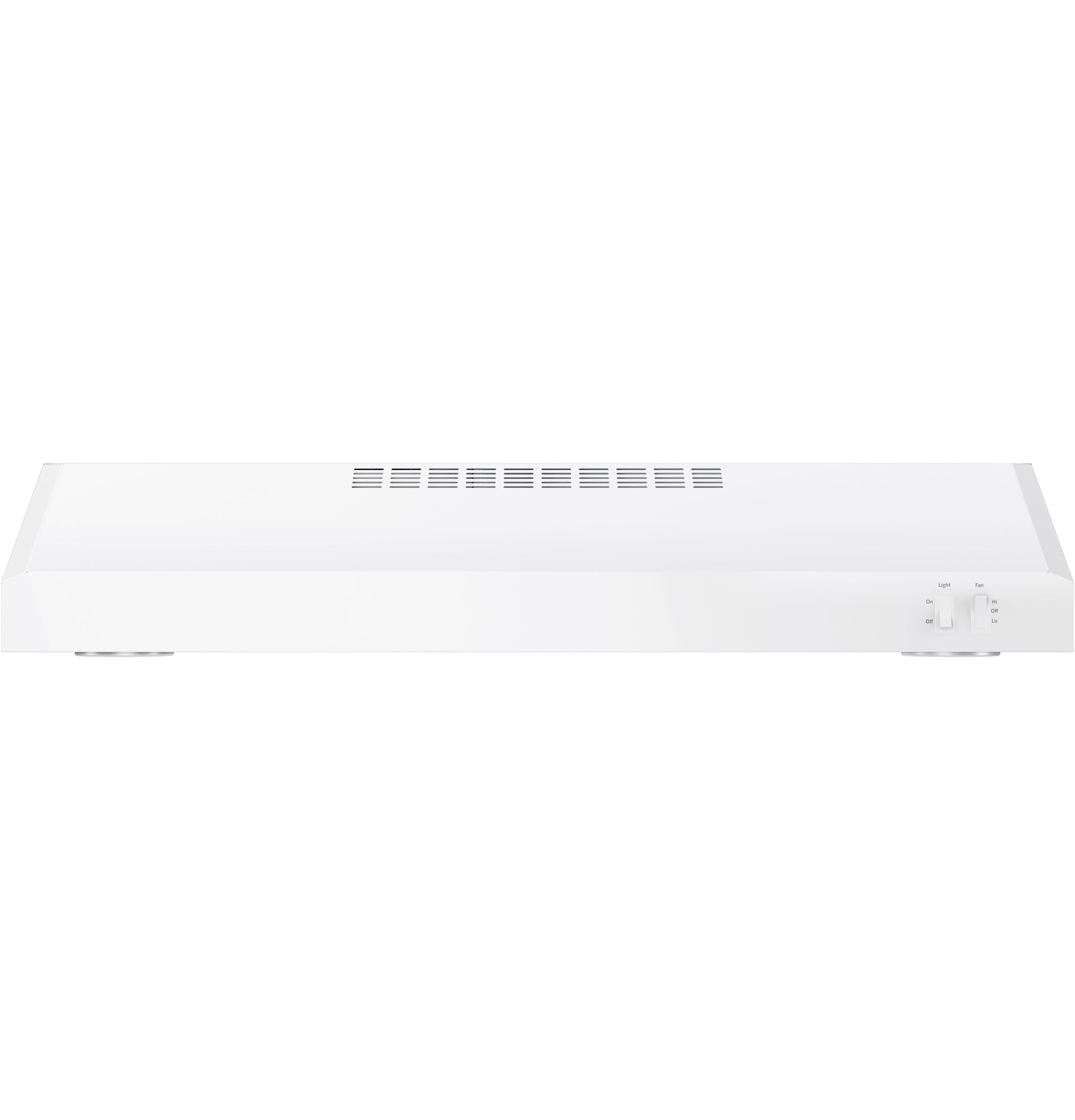 GE JVX5305DJWW 30 inch Convertible 270-CFM White Under Cabinet Range Hood with Charcoal Filter