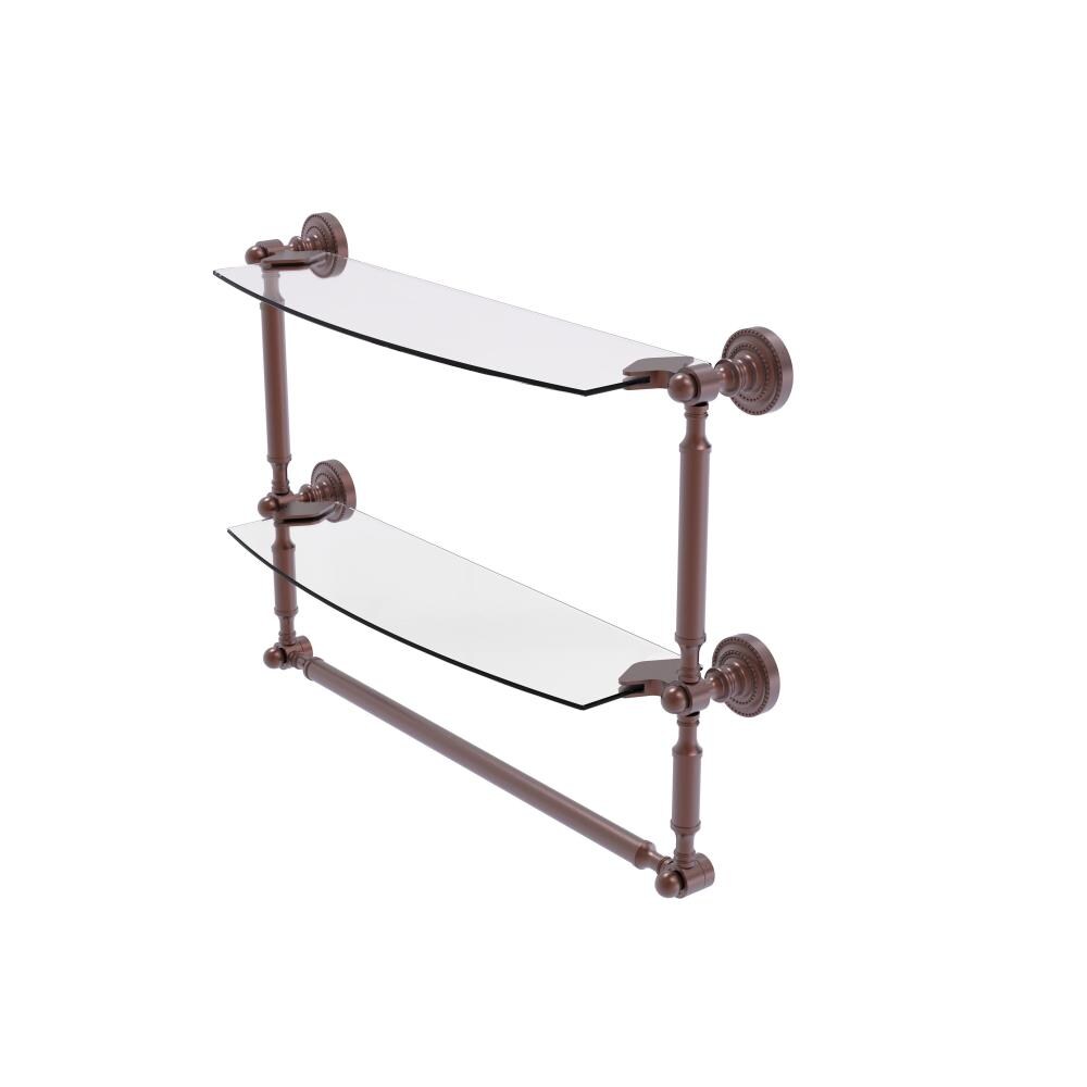Allied Brass DT-34TB/18-CA Dottingham Antique Copper 2 -Tier Wall mount Bathroom Shelf ( 18-in x 15-in x 5-in )