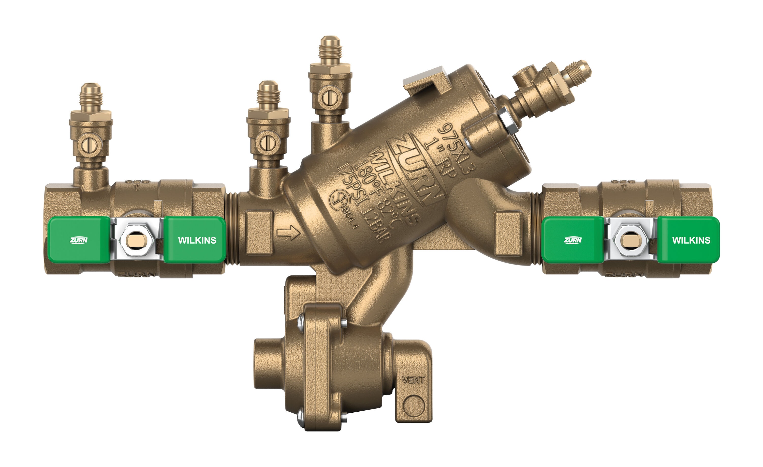 Zurn Wilkins 1-in Bronze FNPT Reduced pressure backflow preventer #1-975XL3