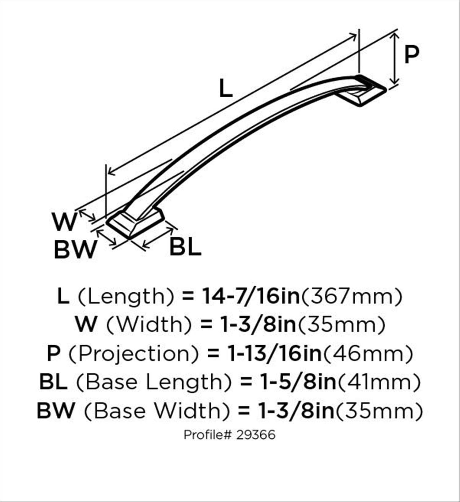 Amerock BP29366PN Cabinet-Pulls - View #9