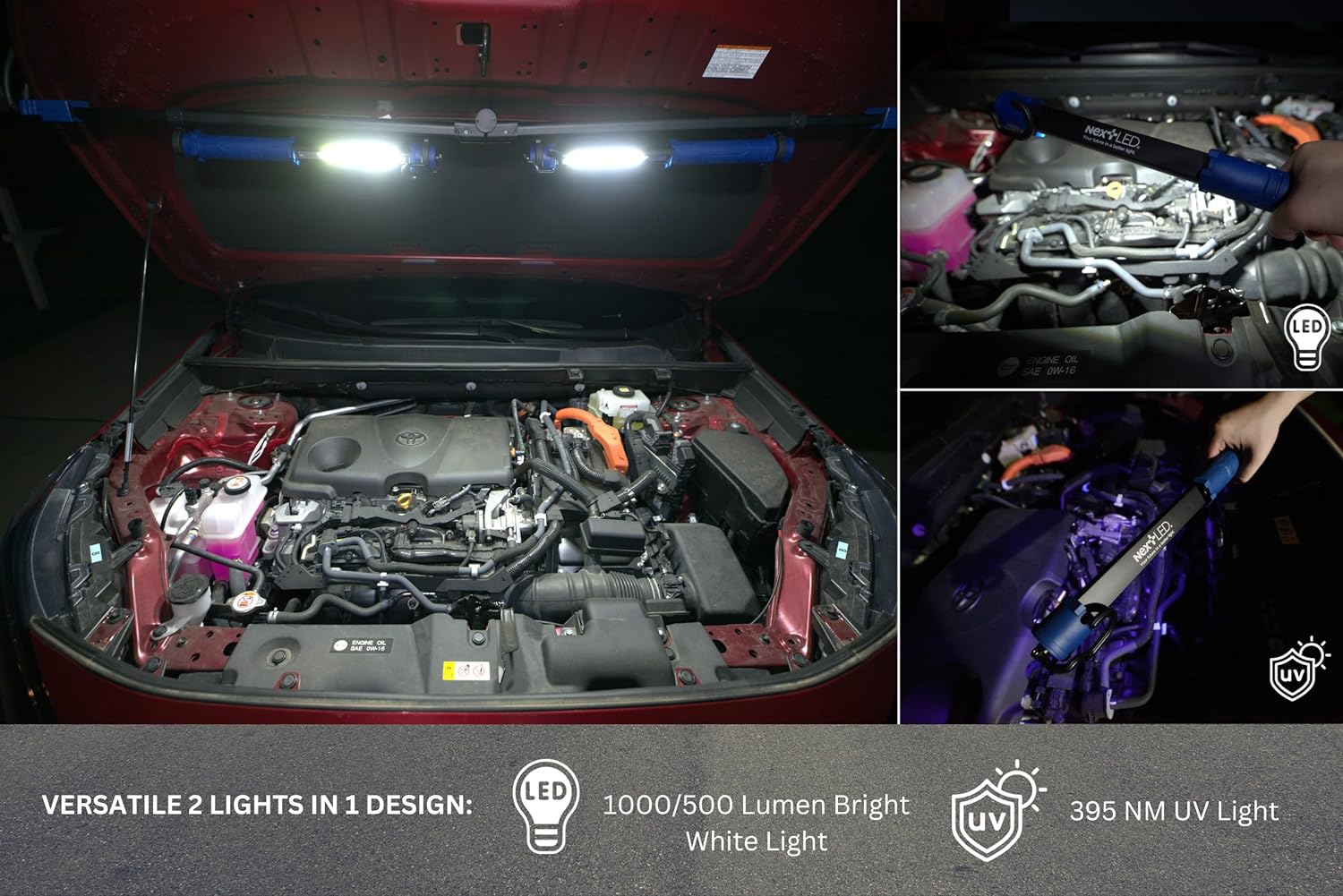 UltraFlex 2000 Lumen LED Battery-Operated Collapsible Work Light Bar