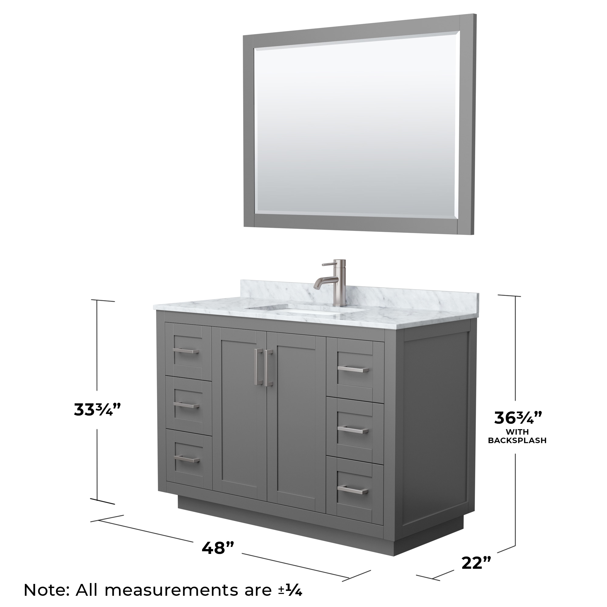 Wyndham Collection WCF292948SKGCMUNSM46 Bath-Vanity-Combo - View #6