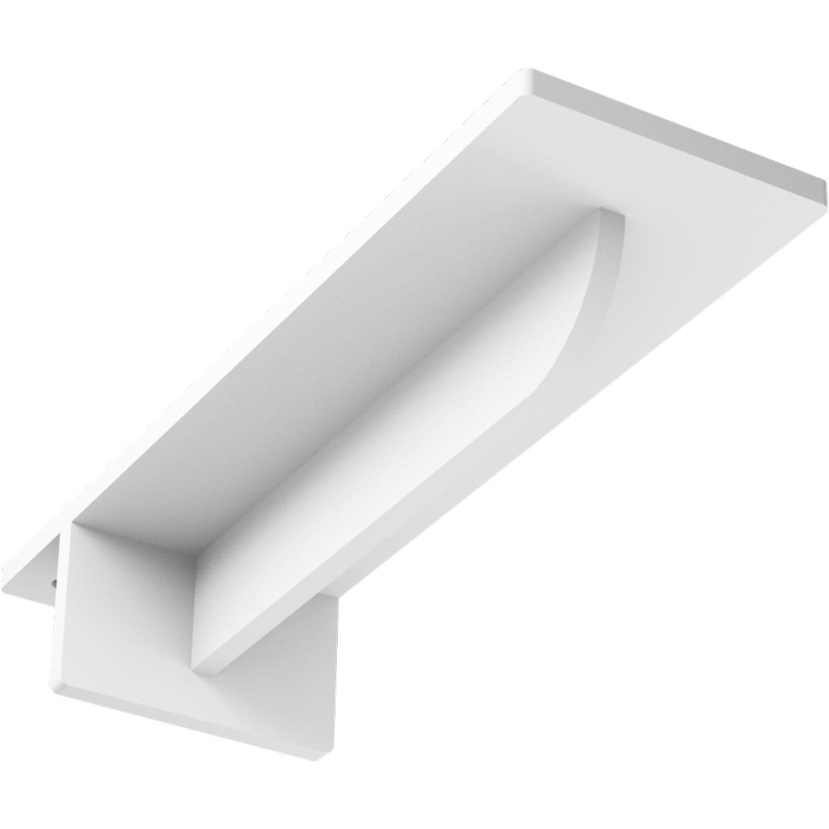 Ekena Millwork BKTM03X10X02HEPWH Heaton Hidden 10-in x 3-in x 2-in Primed Steel Countertop support bracket