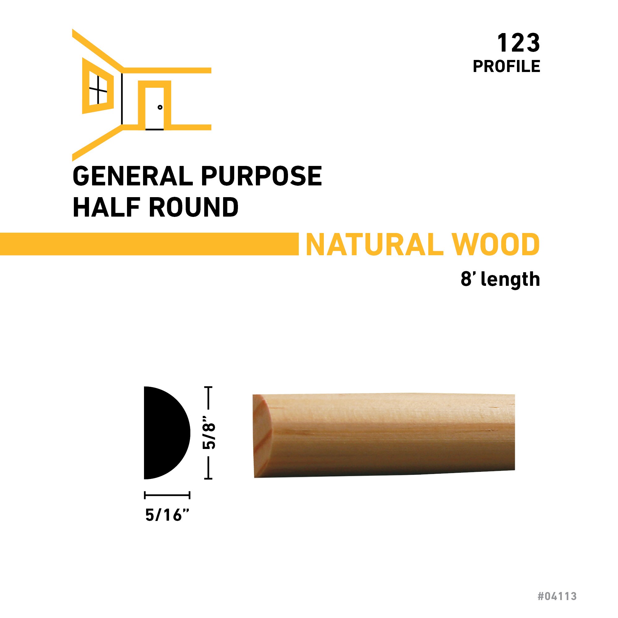 RELIABILT 123 8PINE Quarter-Round-Moulding - View #5